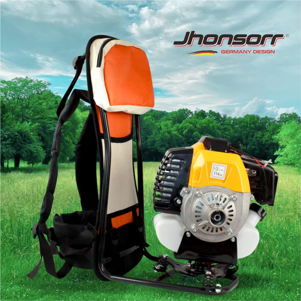 Decespugliatore a Scoppio 52cc 2T a Spalla a Zaino Spalleggiato Giardino Giardinaggio Ergonomico + Dischi e Testina