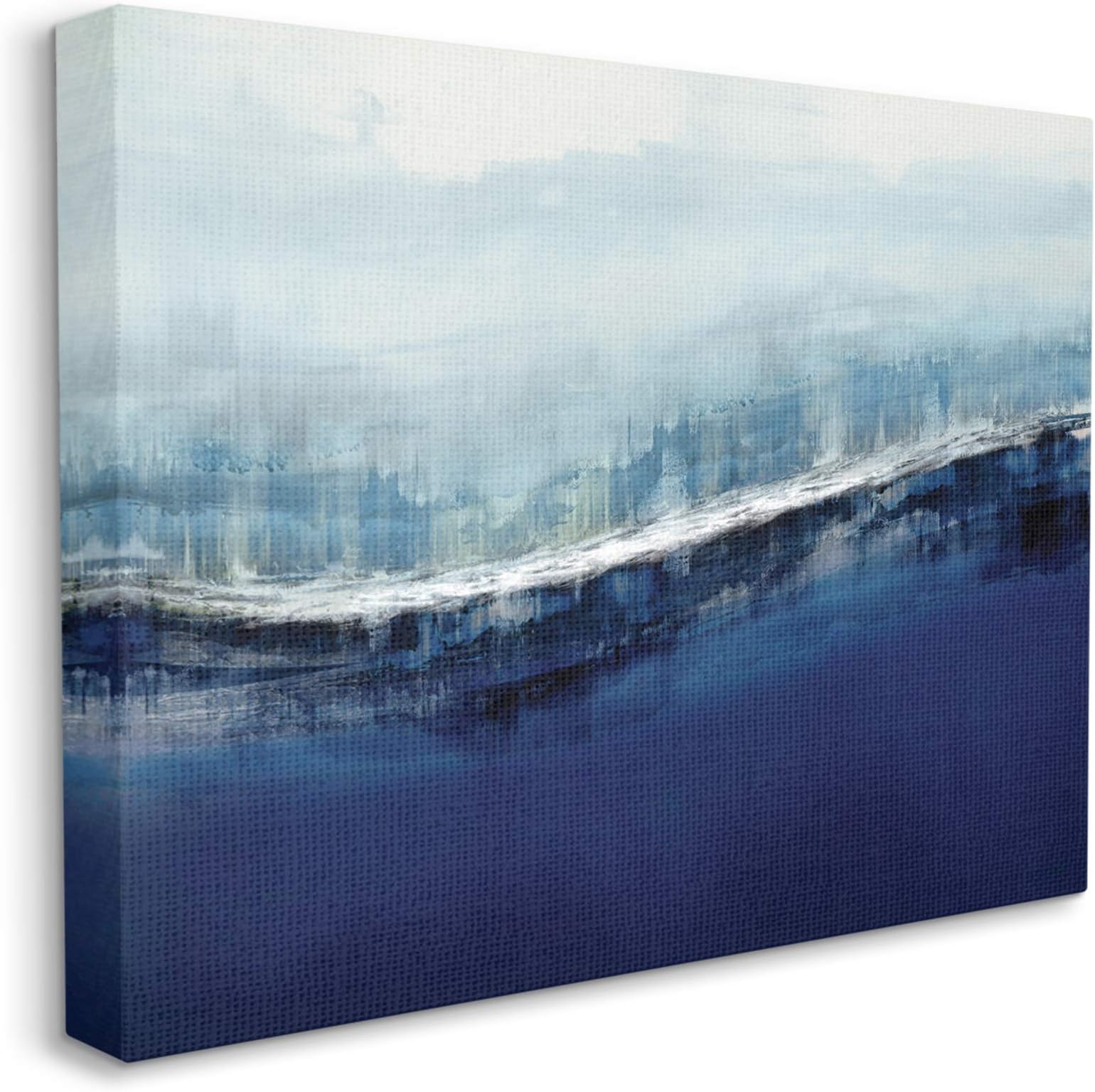 Stupell Industries Abstract Ocean Waves Blue Stormy Sky, Designed by Jake Messina Canvas Wall Art, 30 x 40, Off- White