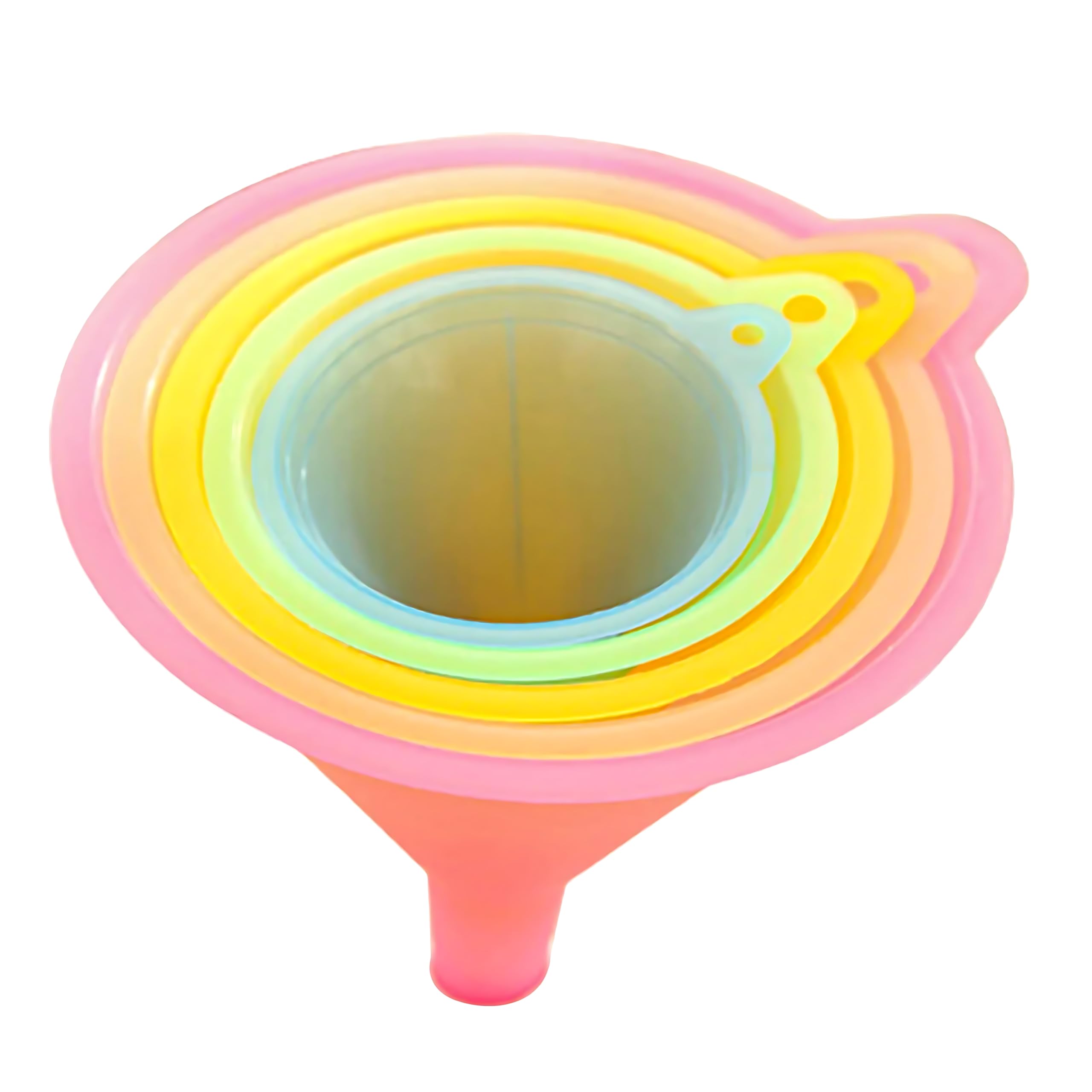ASPIRE UK 5 Piece Kitchen Funnel Set – Colorful Funnels with Handles (67mm to 125mm) – For Filling Bottles, Containers & Transferring Liquids or Powders
