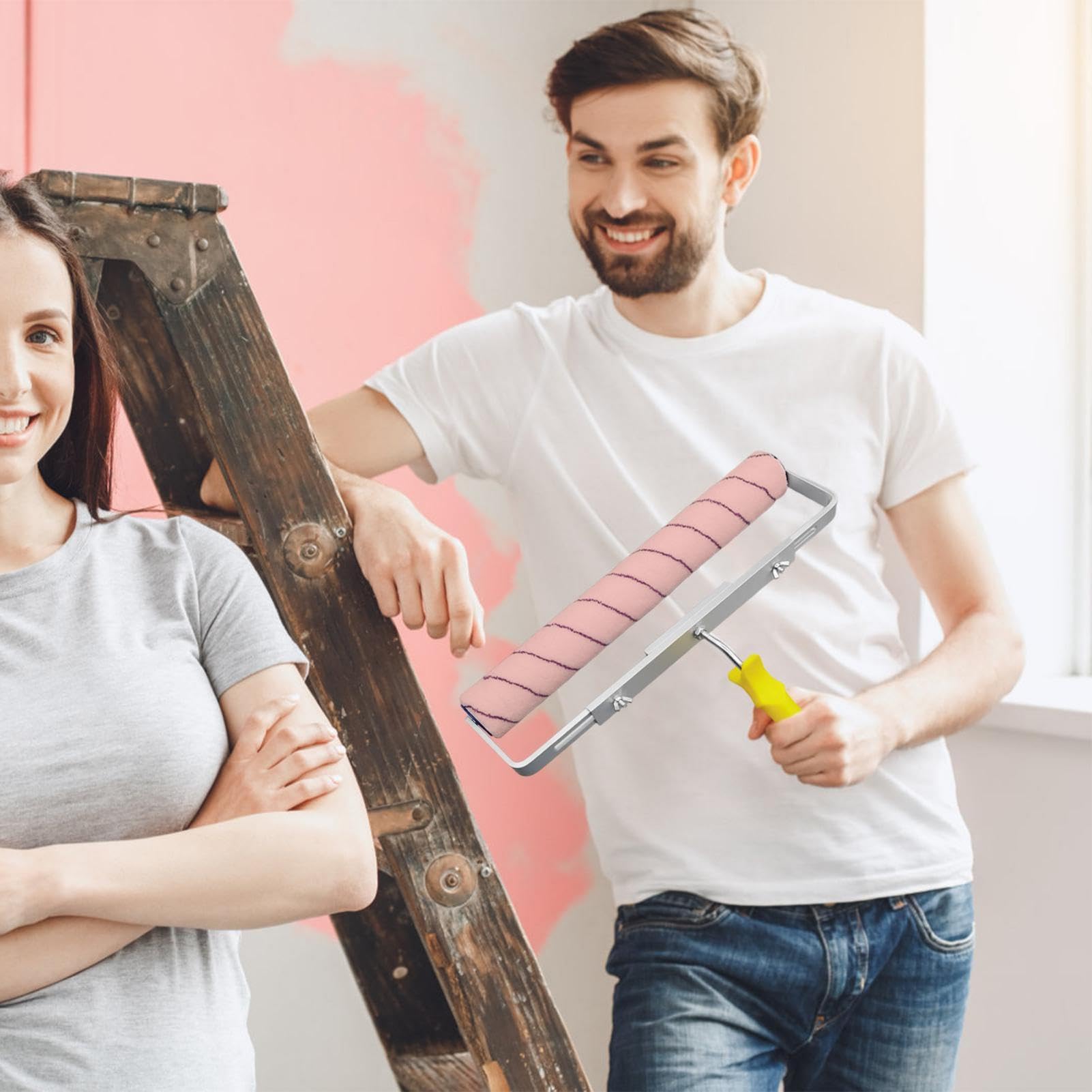Hochleistungs-Farbroller-Set für Decken, nahtloses Design, breite Farbrolle für Innen- und Außenwände, perfekt für mühelose Malprojekte