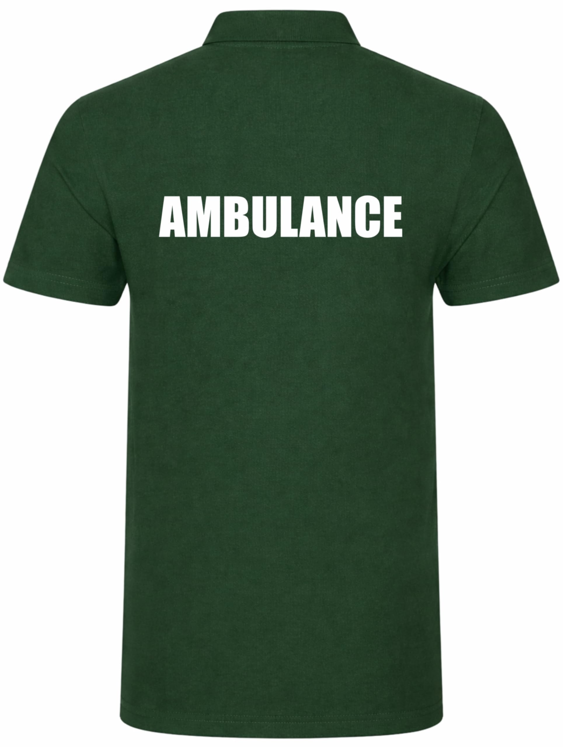 Brook Hi Vis Uk Unisex Green Ambulance Printed Polo Shirt, Medical Clothing XX-Large
