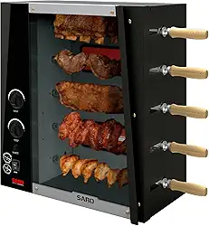 CHRGLP Assador rotativo de 5 espetos a gás GLP