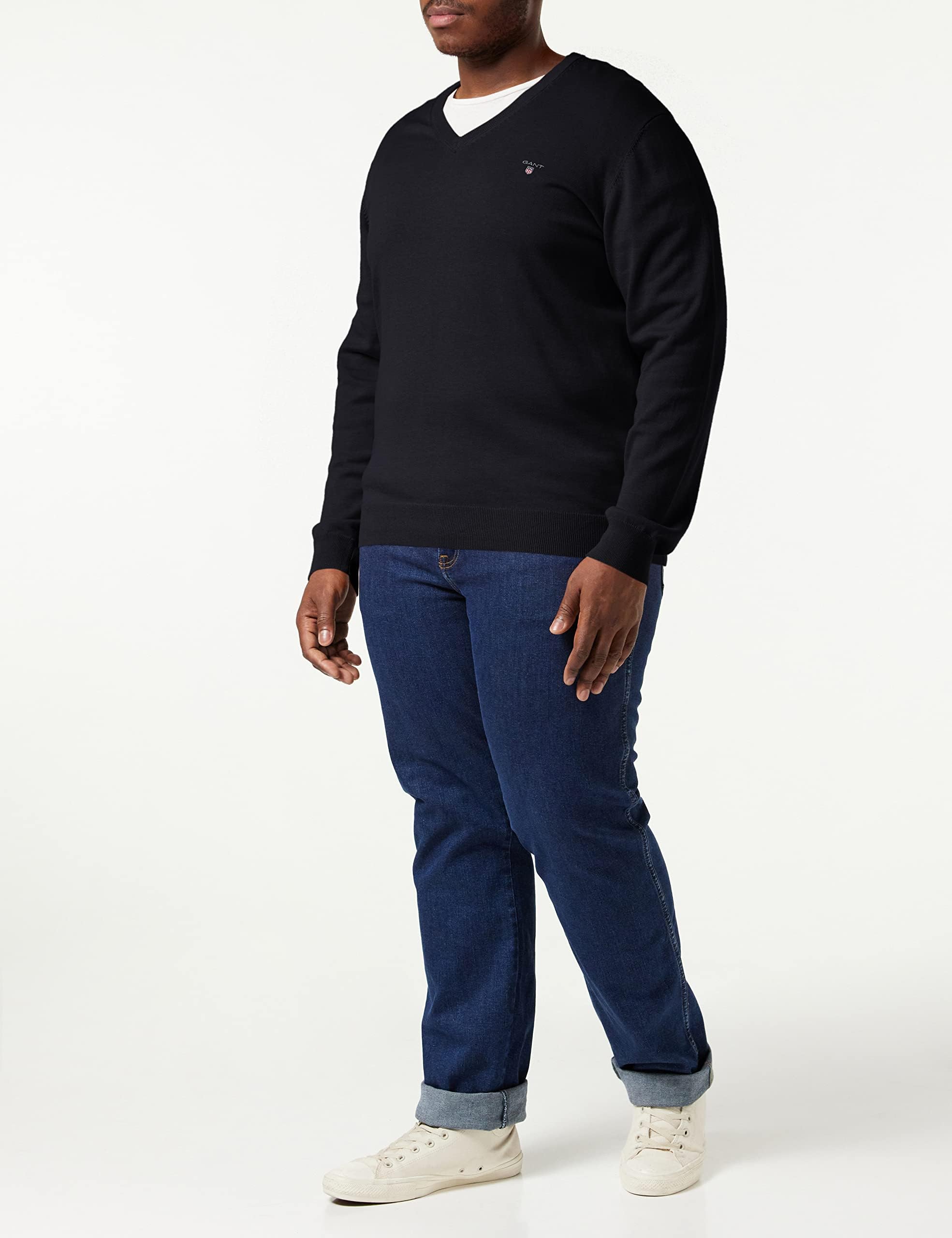 GANT Pullover mit V-Ausschnitt aus Einer Baumwoll-Wollmischung Herren
