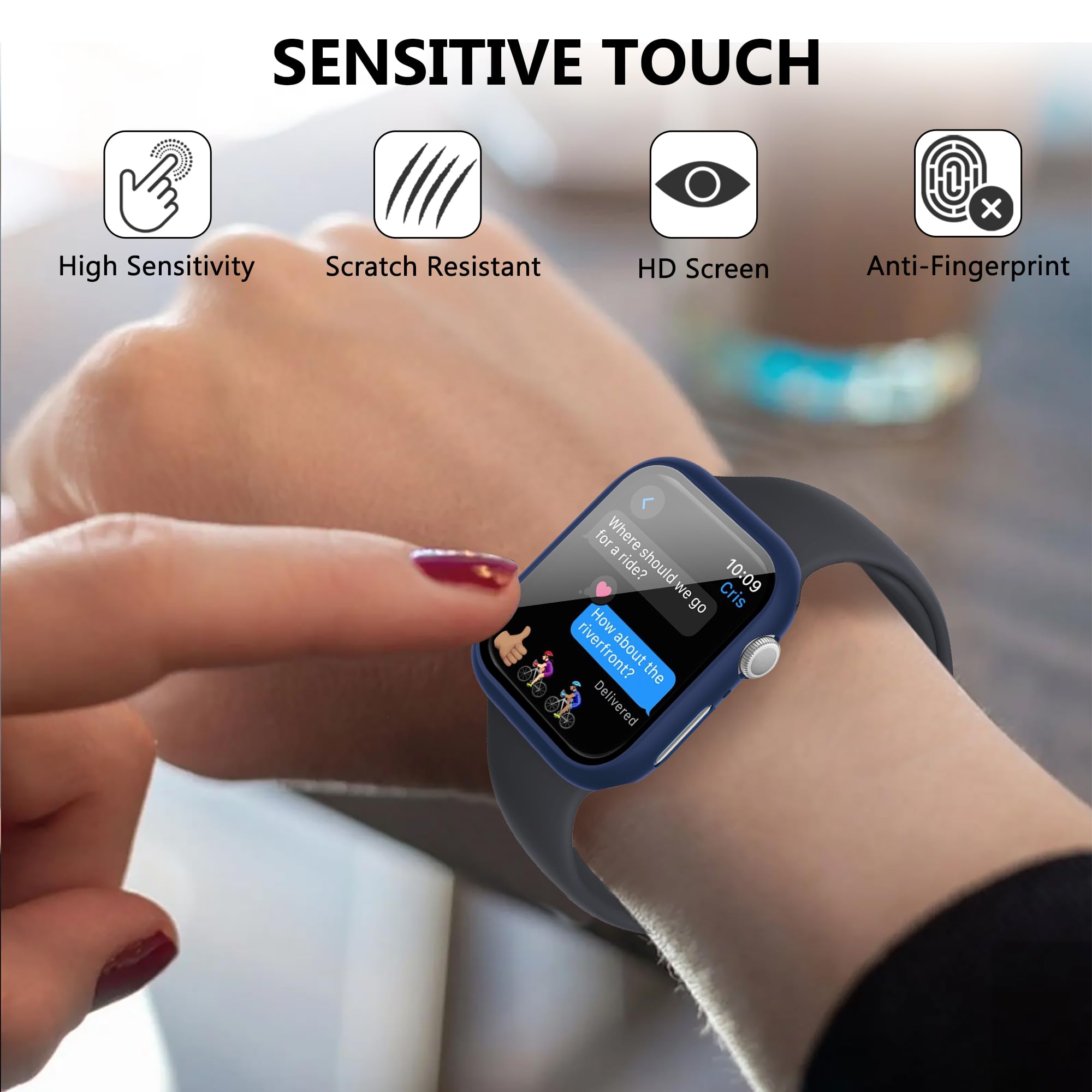 Lot de 28 coques pour Apple Watch Series 10 de 42 mm avec protection d'écran en verre trempé, coque de protection ultra fine et résistante aux chocs, en polycarbonate rigide, protection
