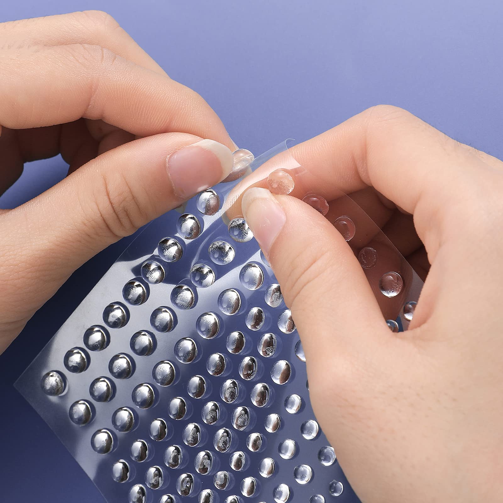 1650 Perline A Goccia Trasparenti In Resina Per Scrapbooking E Nail Art – 5 Dimensioni (3-8 Mm) – Effetto Rugiada