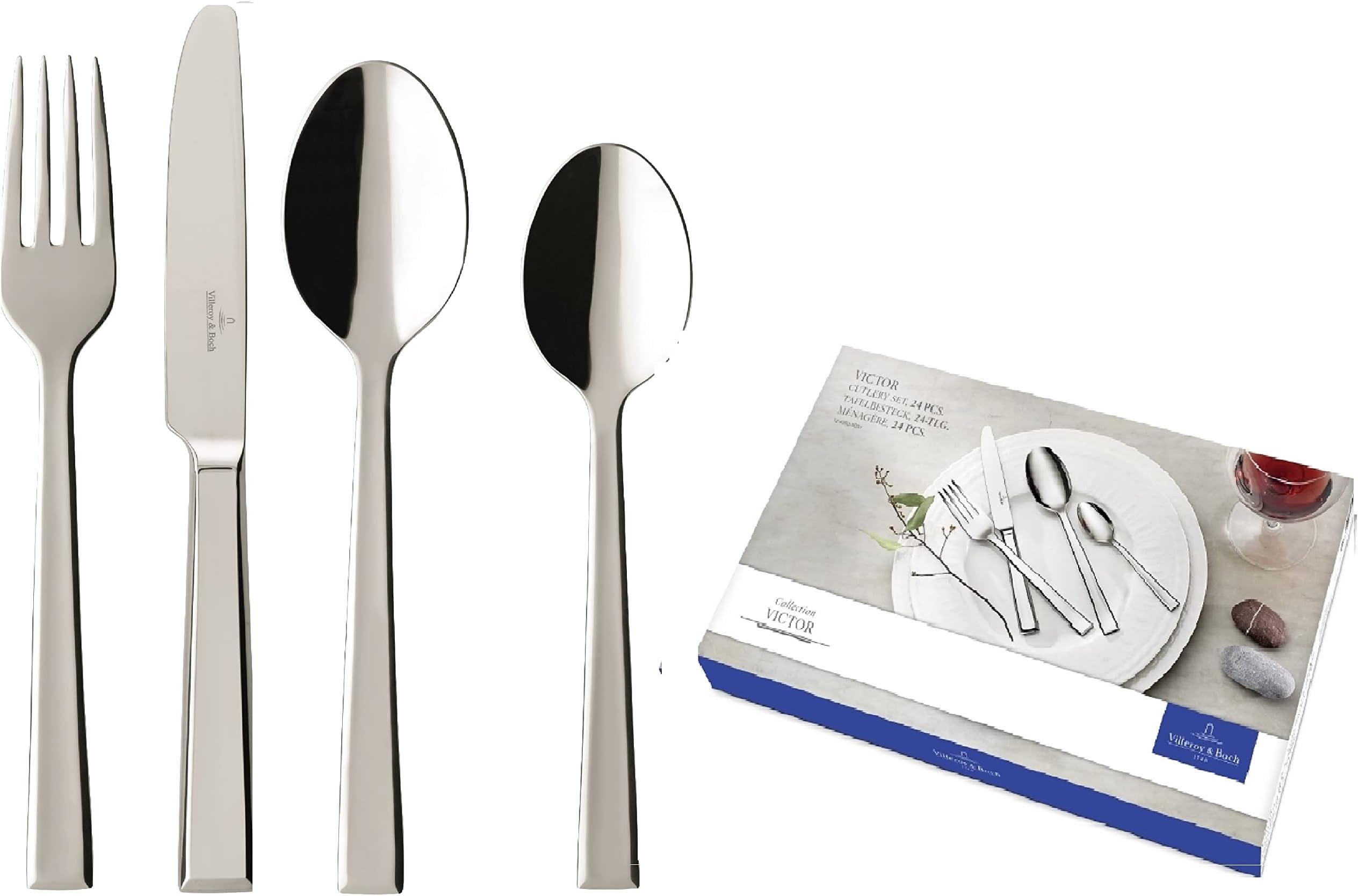 Buyer Star - Set di posate da tavola in acciaio inox, 16 pezzi, set di posate da tavola viola coltelli forchette cucchiaini servizio per 4, smalto a specchio