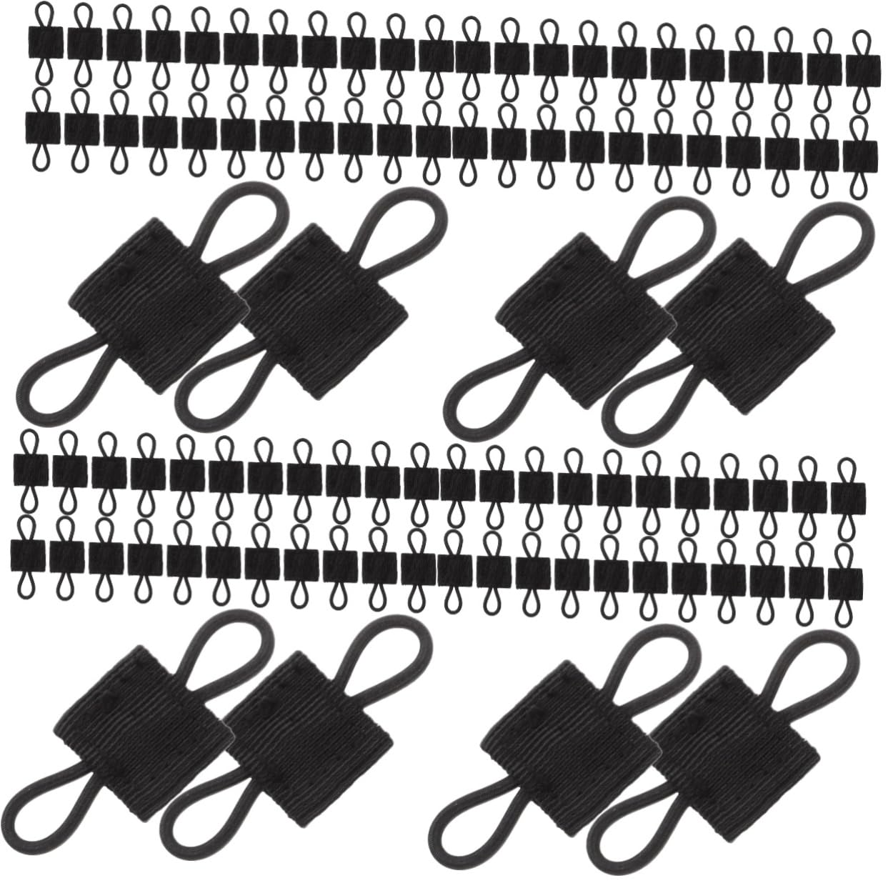 Toddmomy Fibbia Vincolante Fibbia Fissa in Piedi Titolare del Badge Banca di Potere Compatibili Fermanello Aggancio per Borse Chiusura A Mano Libera Nylon Black