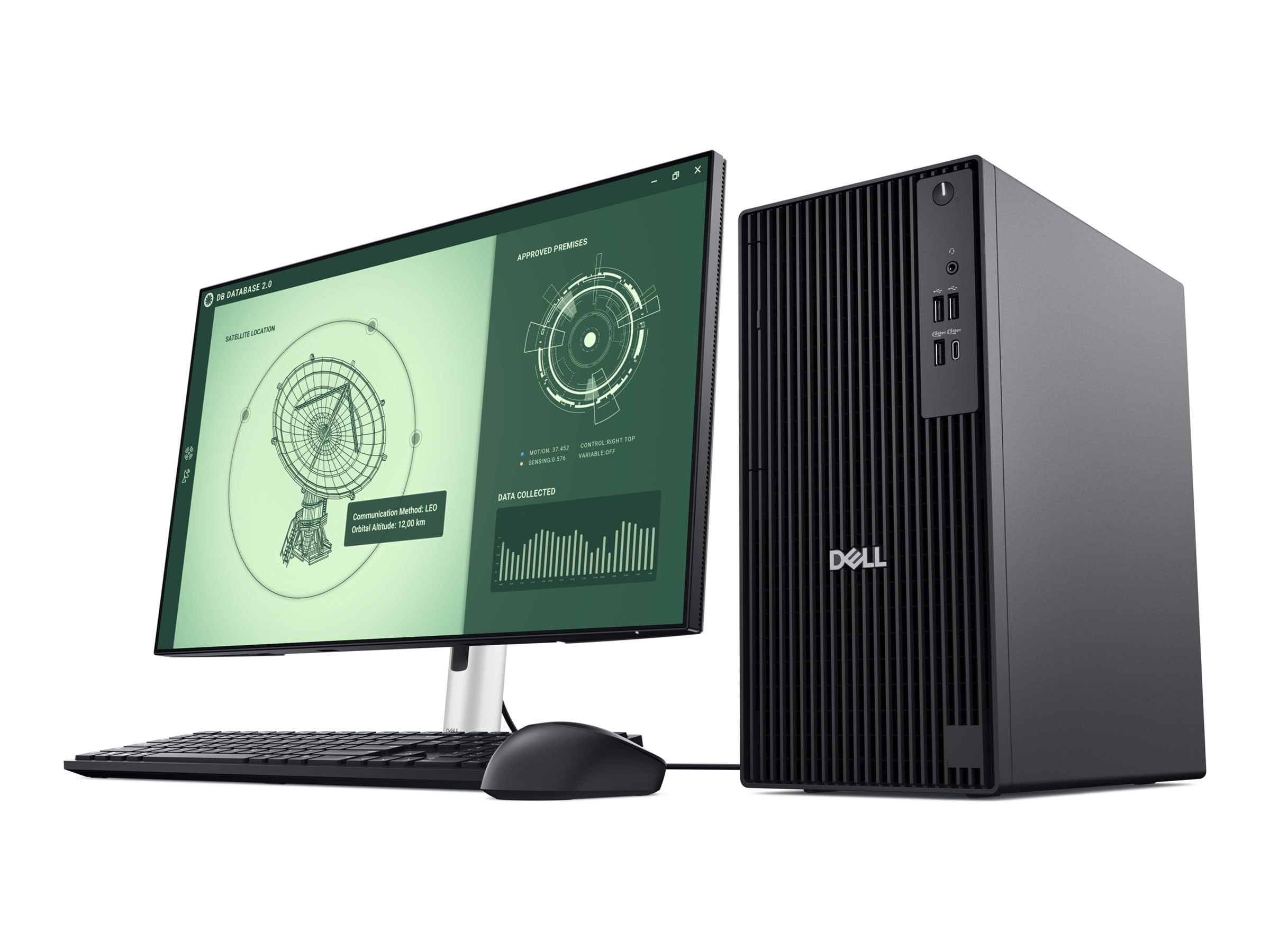 Dell Tour Pro QCT1250, 180 W, i5-14500, 16 Go, SSD 512 Go, intégré, KB, Souris, W11 Pro, 2 Ans Basic Onsite