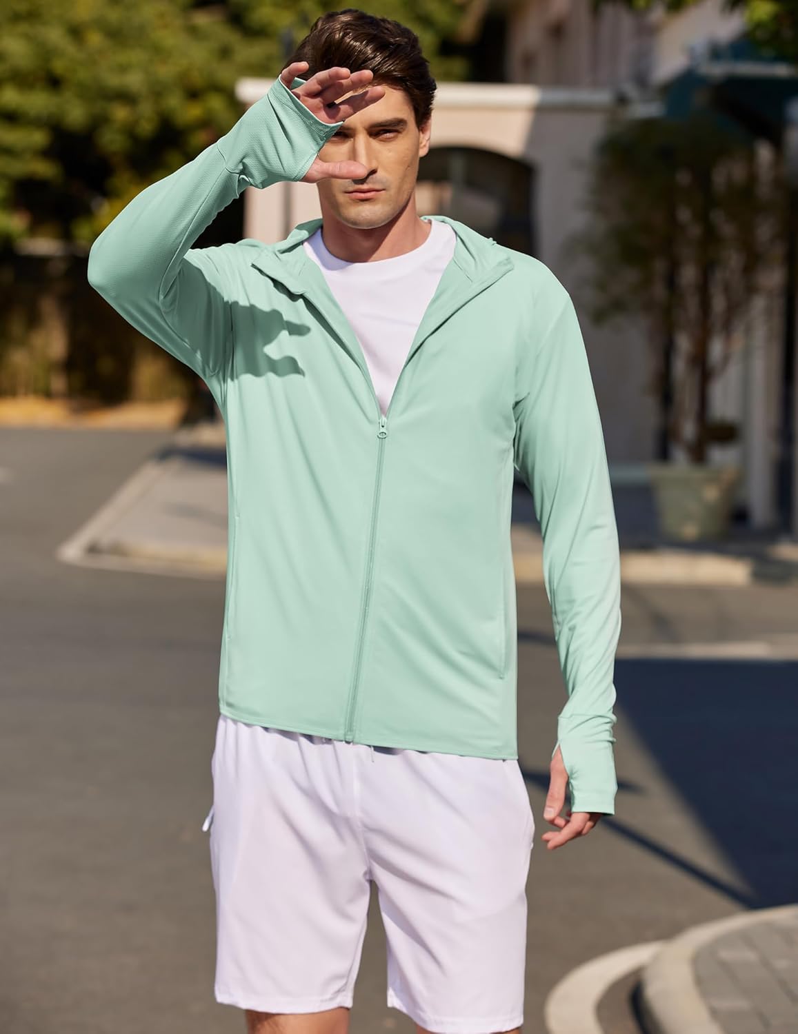 COOFANDY Men's UPF 50+ Sun Protection Lightweight Full Zip Hoodie Jacket Long Sleeve Fishing Hiking Performance Shirt - Image 5