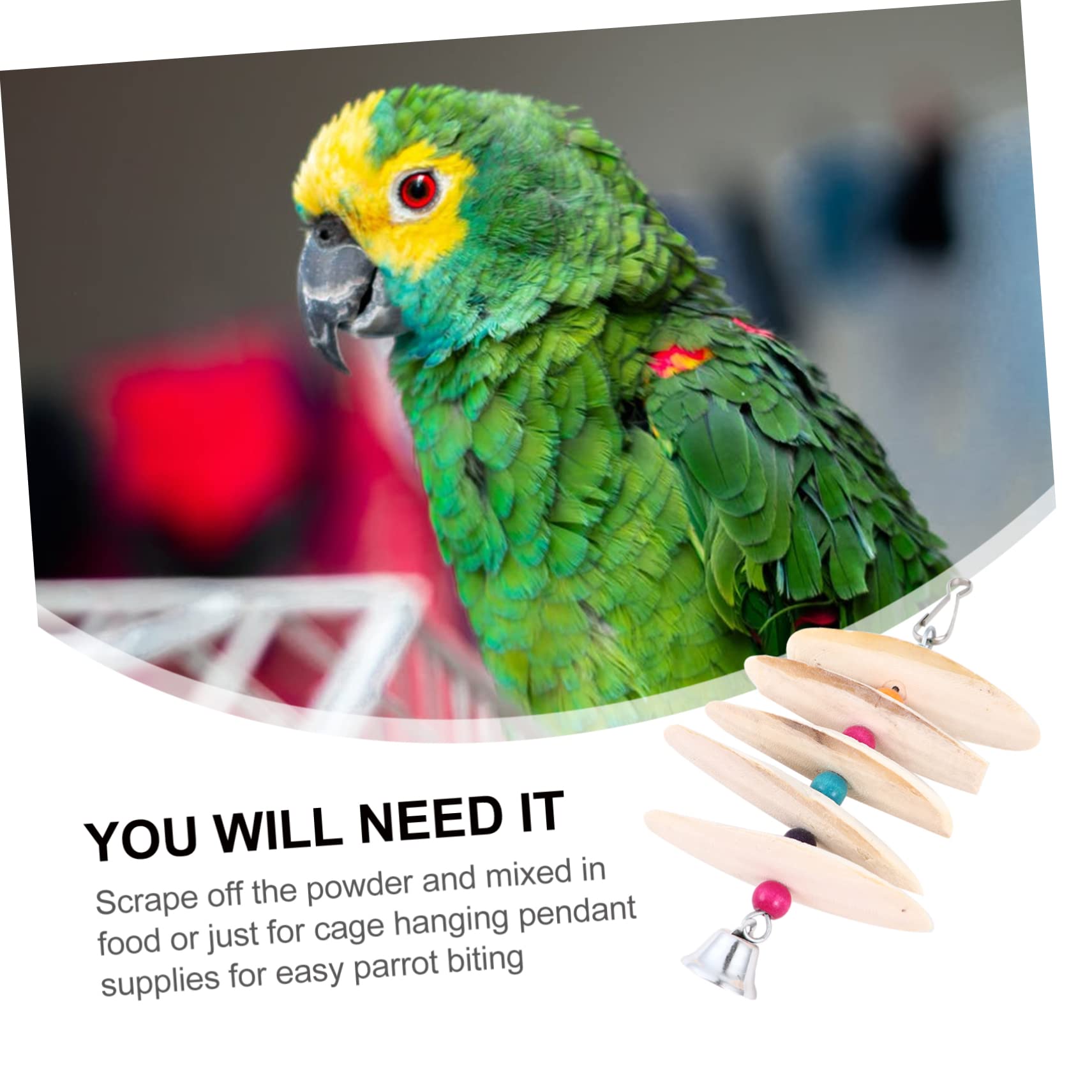 Mipcase 4pièces Casse-croûte De Seiche pour Oiseaux De Compagnie Jouet à Mâcher pour Perroquets Et Molaires Accessoire pour Perruche Ondulée Et Conures Couleur Aléatoire