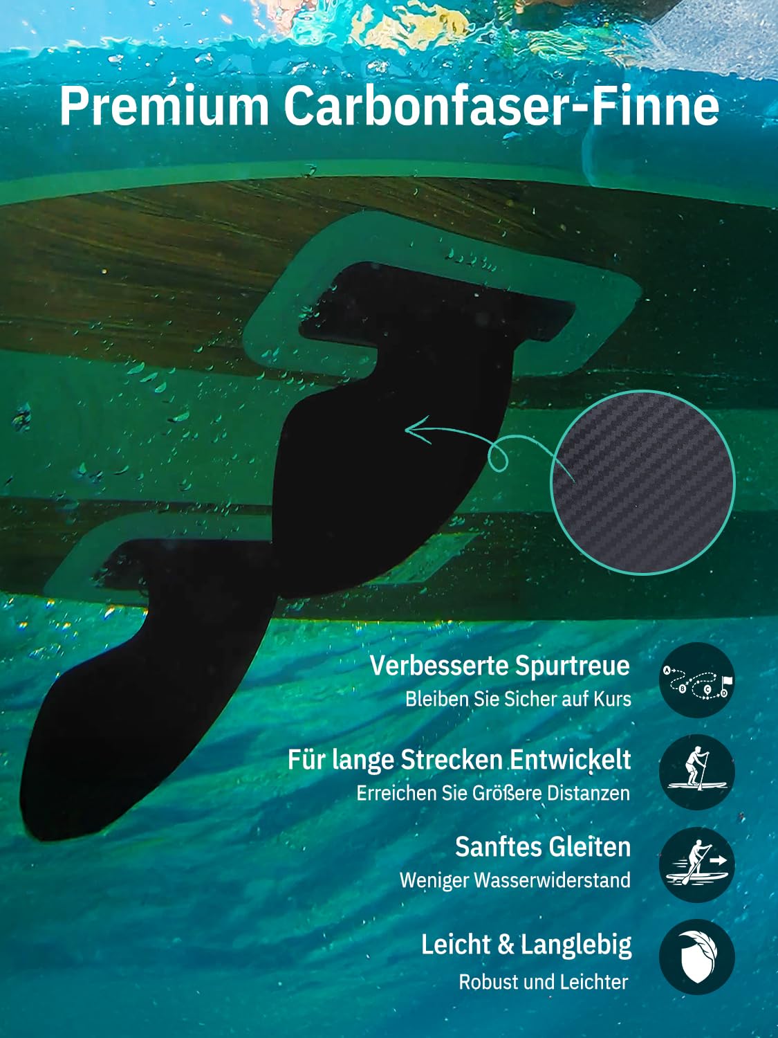 Niphean 320cm Stand Up Paddling Board, Ultraleicht SUP Board mit SUP Zubehör, Rutschfestem Deck, Tragbares Lite Paddle Board Ultimative Stabilität für Jugendliche&Erwachsene Langstreckenabenteuer