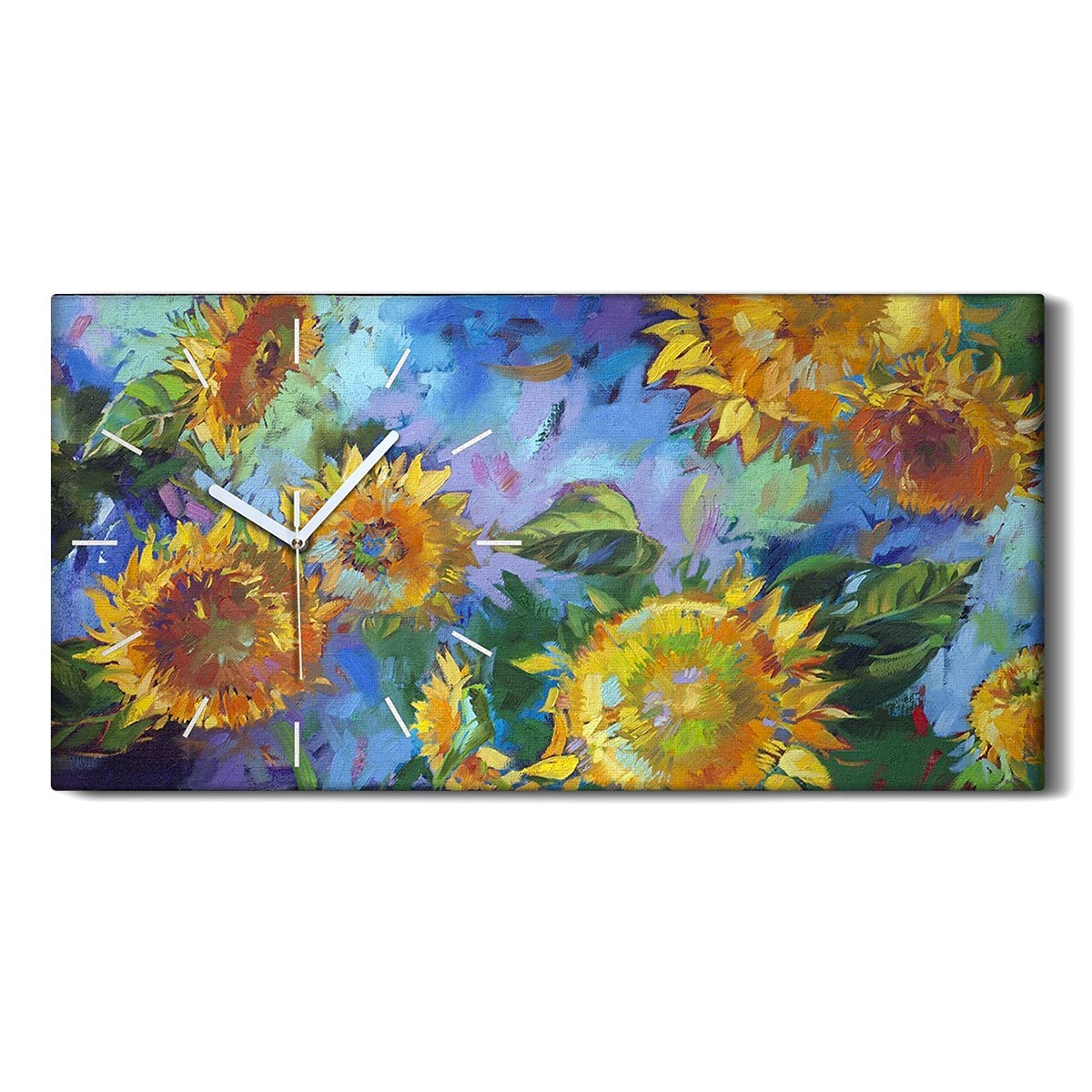 Horloge murale fleurs de tournesol sans tic-tac pour une chambre sereine