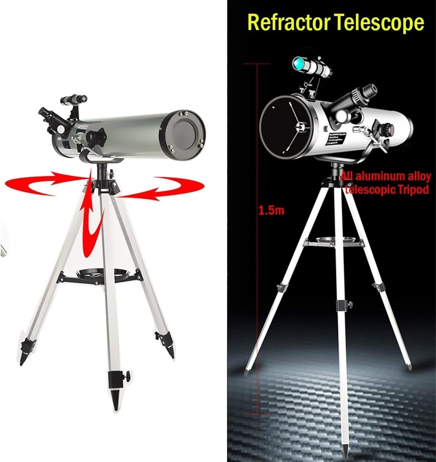 YXCKG Kids Telescope, Telescopes for Astronomy Beginners, Astronomy Telescope 700mm Focal Length, Watching The Scenery and Night Sky, Portable Travel (Size : Set D)