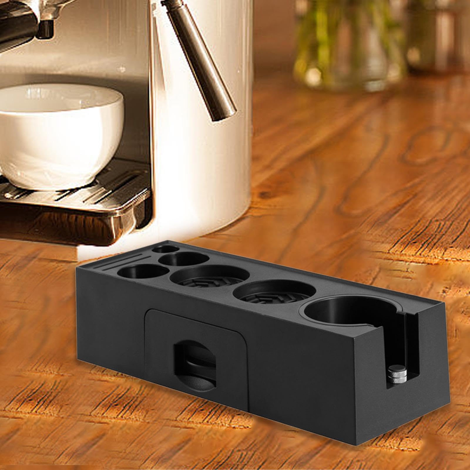 Homyl Kaffee Stampf Espressostation mit Schublade für Kaffeebar,