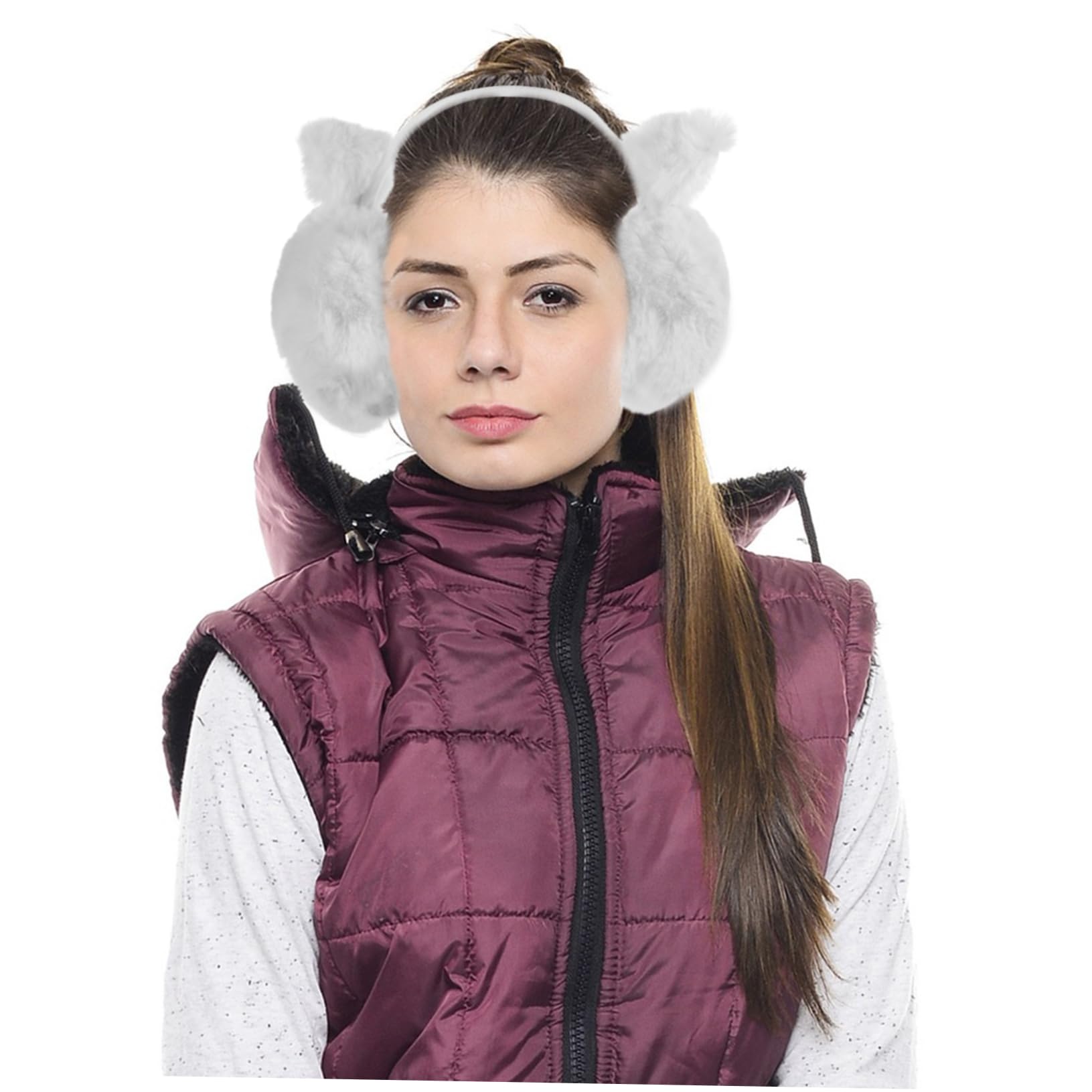 GAROZATION Cute Cat Ears Warm Earmuff Headband Winter Earmuff Lightweight and Portable Ear Warmers for Outdoor Use Adorable Design for Stylish Winter Outfits