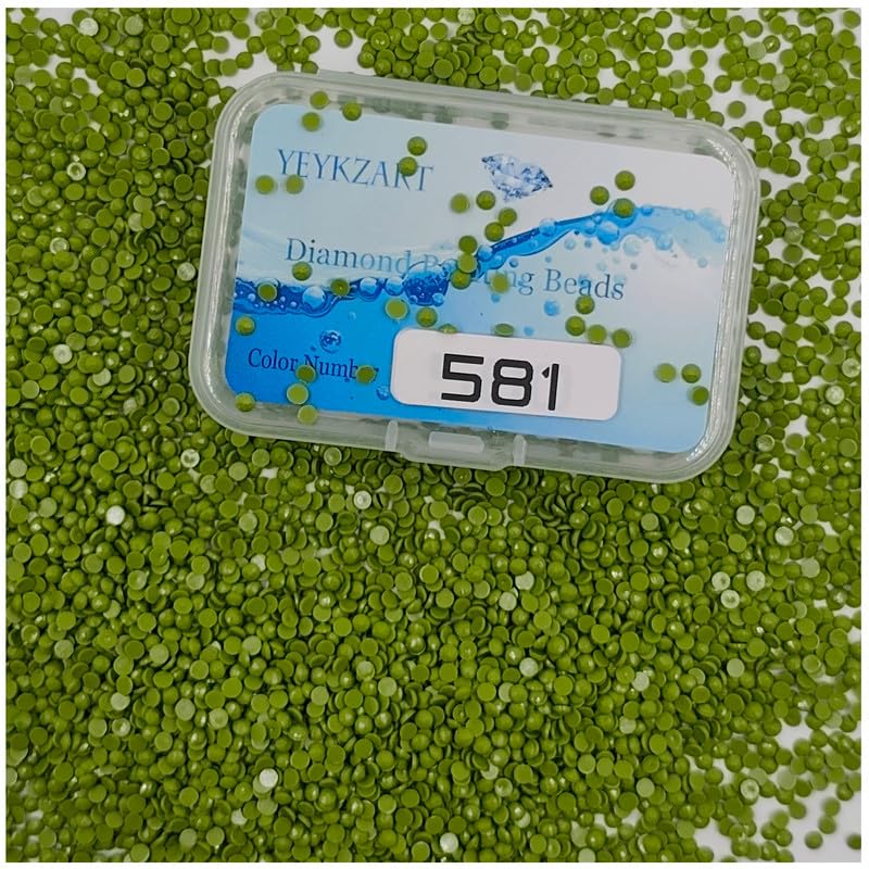 YEYKZART 581 Diamond Painting Replacement Round Diamonds Beads Rhinestones Accessories for Diamond Art Missing Color 3500 PCS — image 1