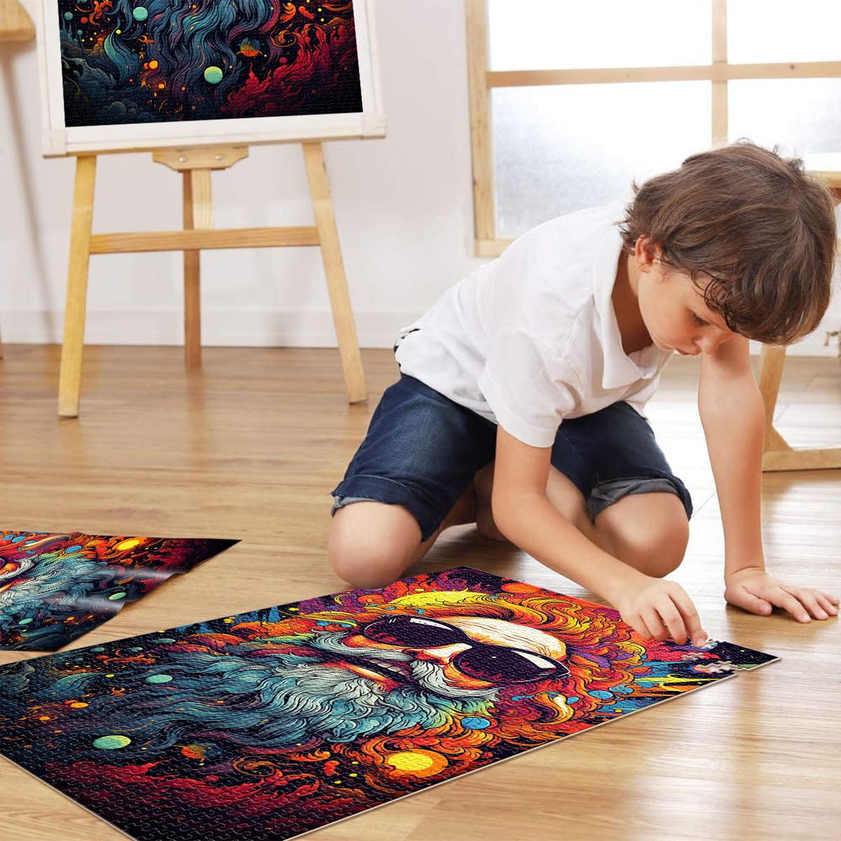 Jigsaw Puzzle Per Bambini arte colore vecchio 2000 Pezzi Jigsaw Puzzle 70 x 100 cm Grigio Card Puzzle per Adulti e Bambini Età 14 Anni Up Goditi Giochi Per Adulti