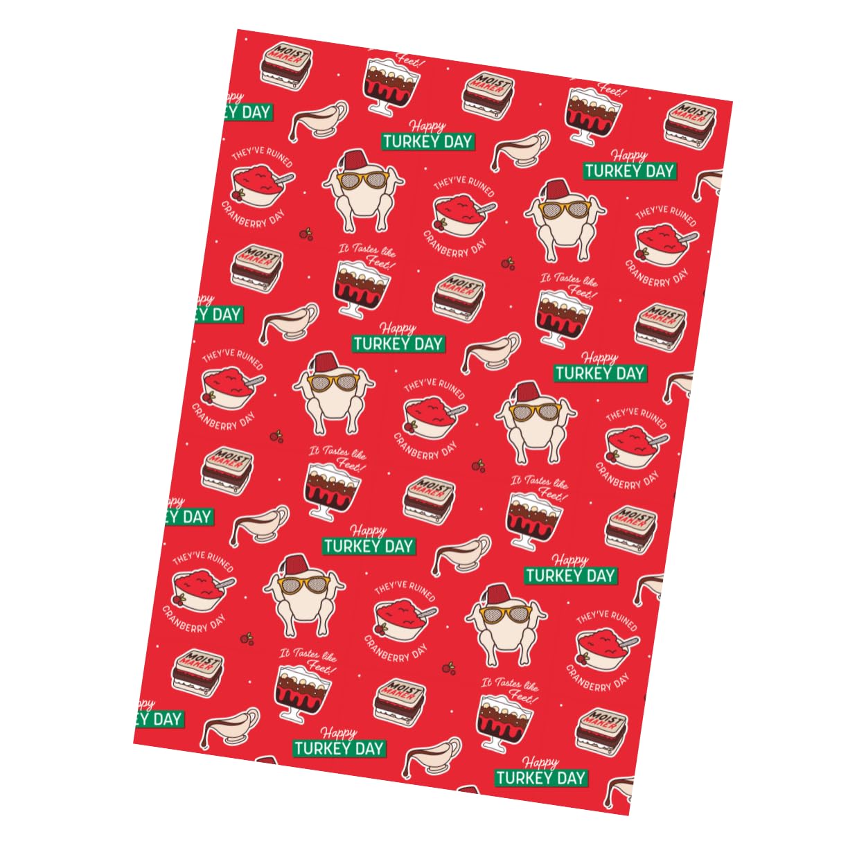 Danilo Promotions Ltd Friends Christmas Wrapping Paper, 4 Sheets, 4 Tags Wrapping Paper for Christmas