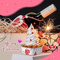 Vista 6 de Honeydak 100 juegos de moldes para hornear en forma de corazón, mini molde de aluminio de 3.4 onzas, lata desechable para cupcakes con tapas