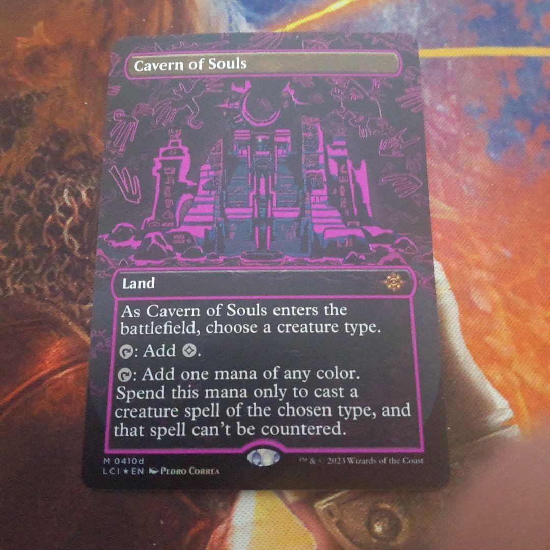 Amazon.co.jp: MTG Foil ボーダーレス 魂の洞窟 1枚 ネオン