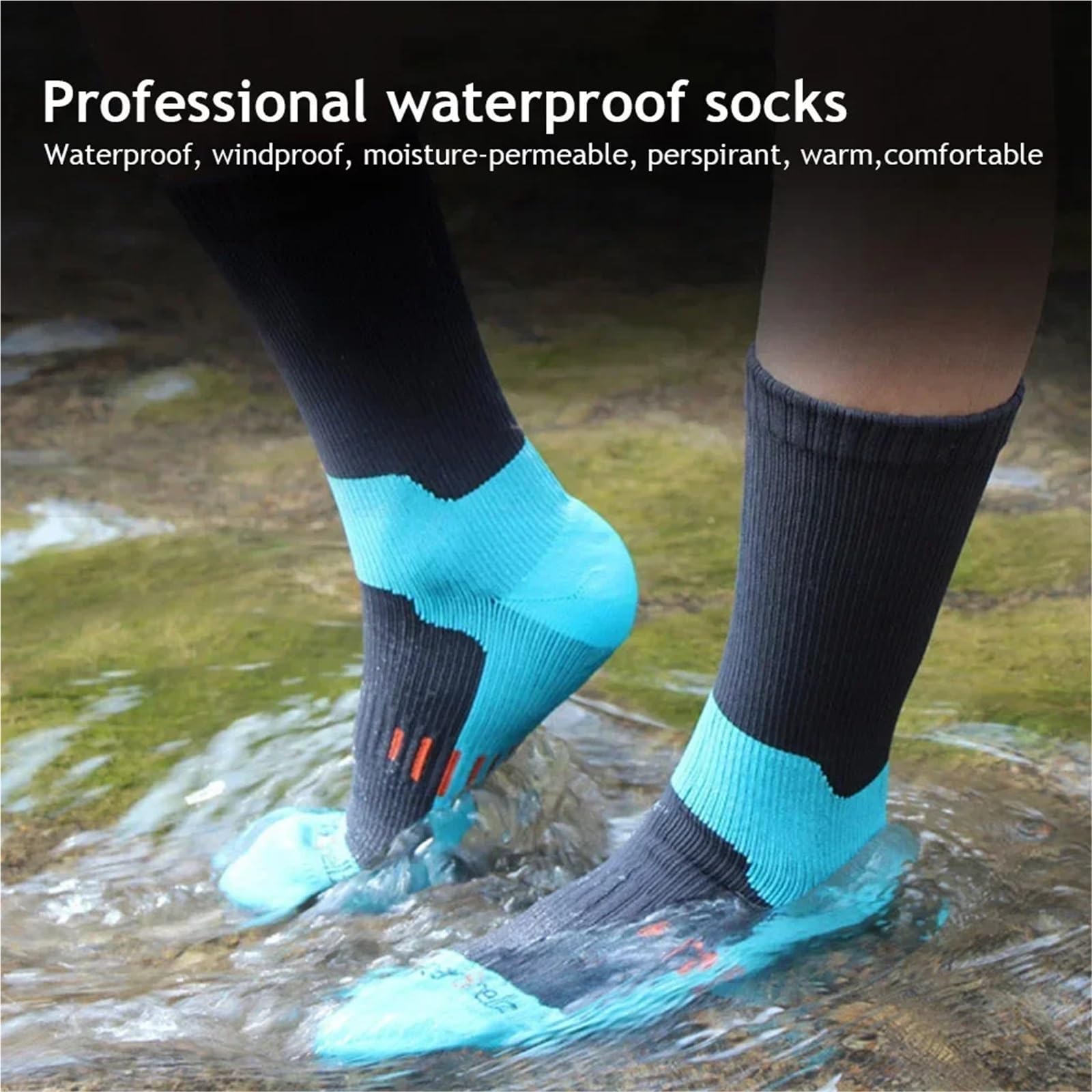 Chaussettes d'extérieur imperméables et Respirantes for randonnée, Camping, Cyclisme, Glisse, Neige, Absorbant la Transpiration