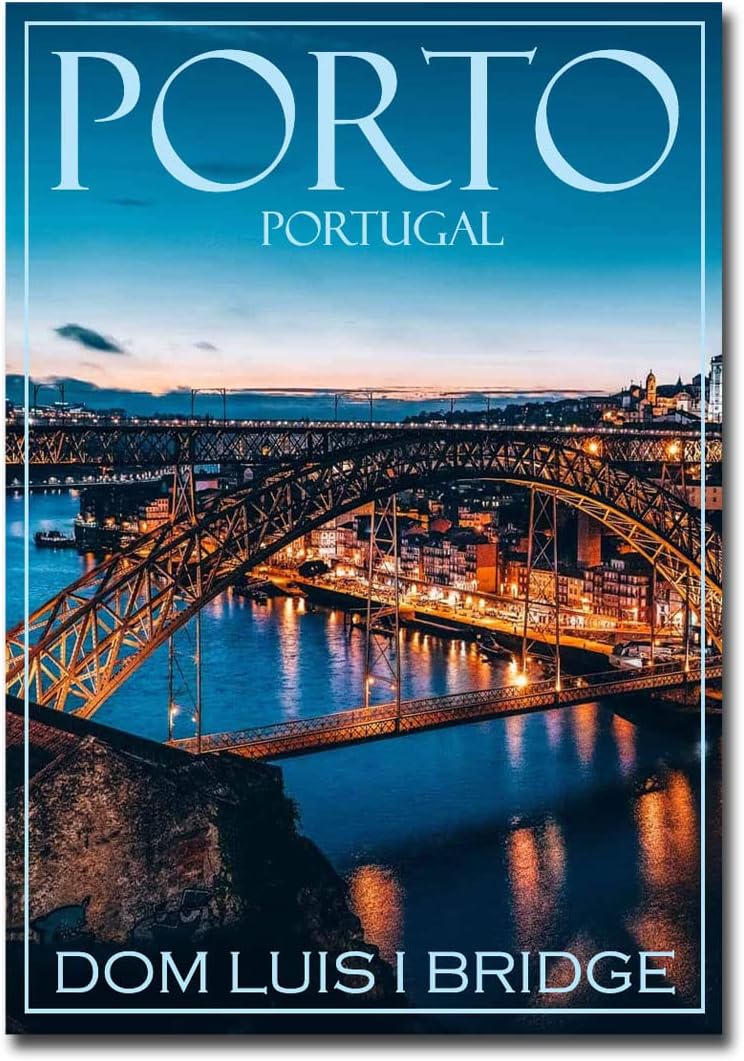 Dom Luís I Bridge, Porto, Portugal Travel Refrigerator Magnet Size 2.5" x 3.5"