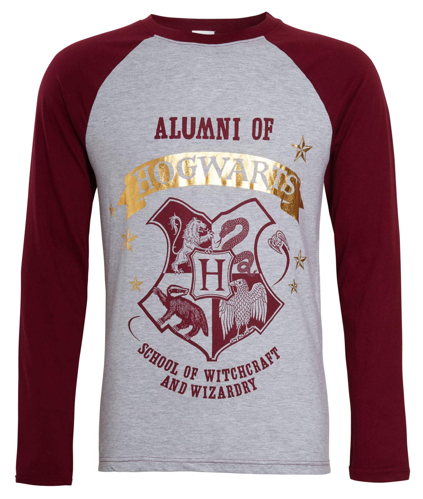Harry Potter Pigiama da uomo Alumni Hogwarts PJs Grifondoro t-shirt + pantaloni lounge