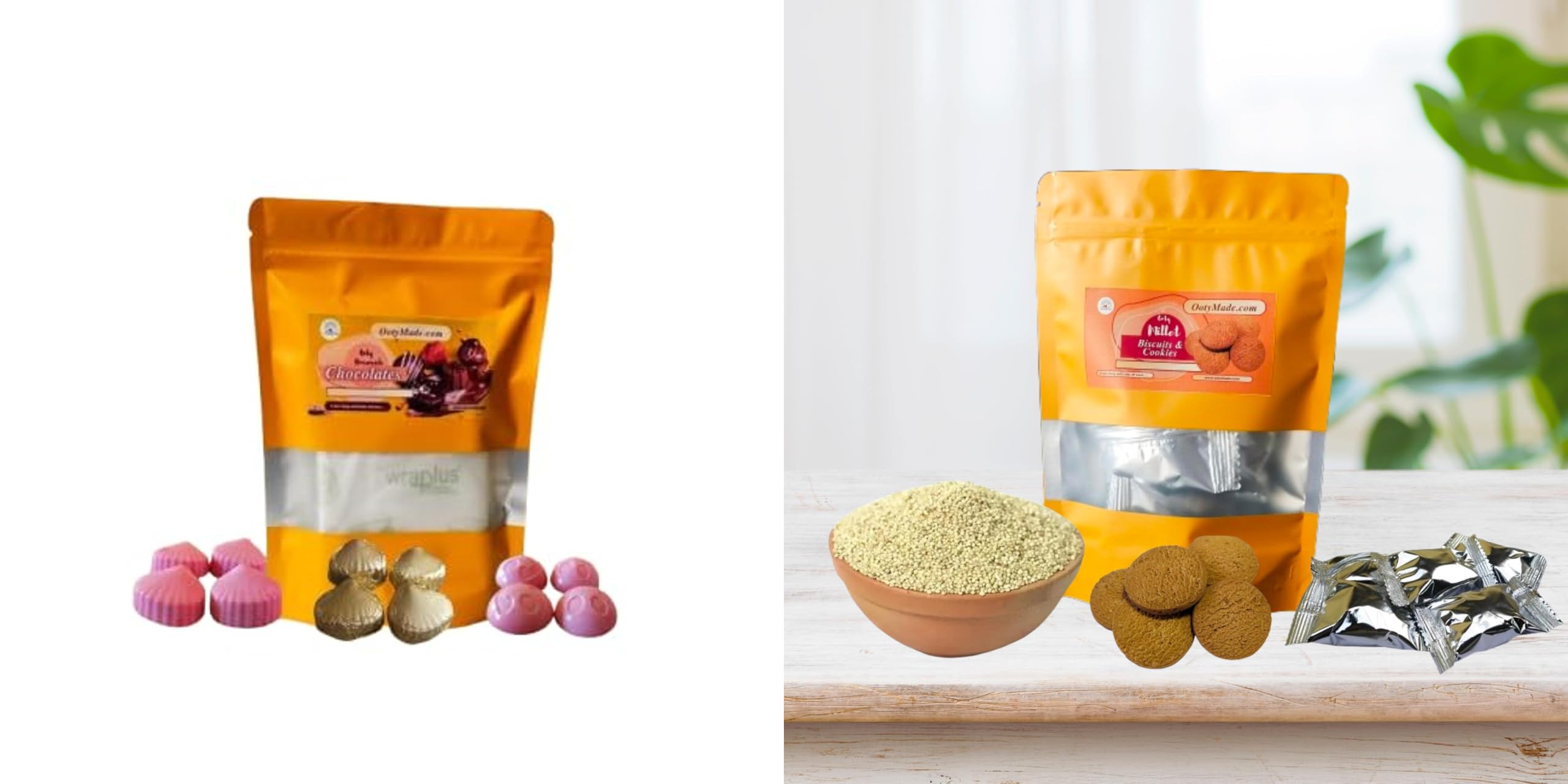 - Homemade Strawberry MoldingChocolates with Exotic Flavor & Barnyard Millet Biscuits Healthy & Tasty Snack for All Ages Nutritious Biscuits & Cookies Combo of 2