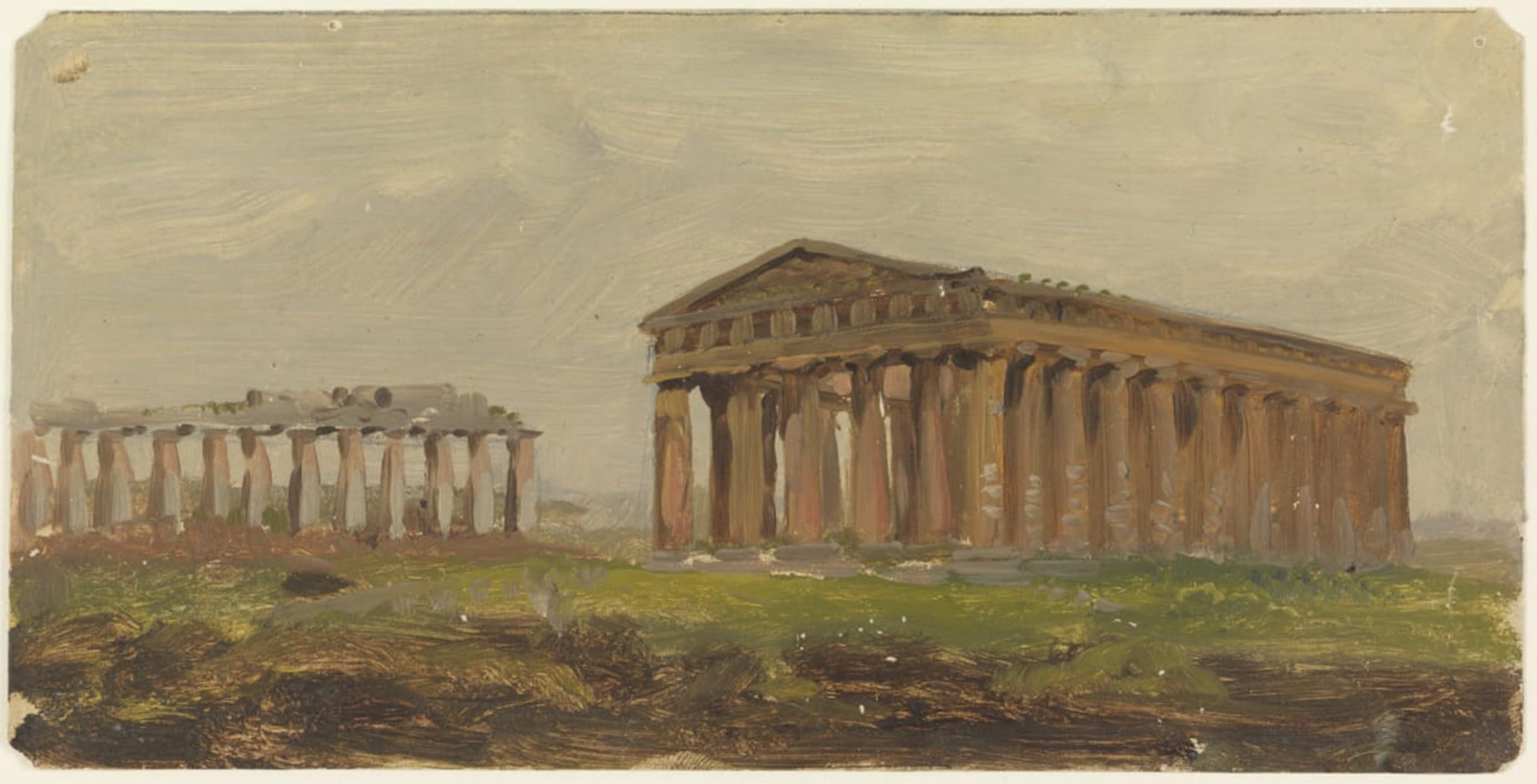ARTXLXXBN Famous Art Print Poster Vintage Wall Art Paestum Temple of Neptune by Frederic Edwin Church Canvas Art Poster for Home Decor 60x90cm