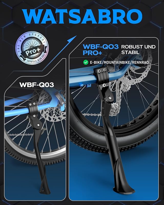 Cric bicicletă reglabil WATSABRO 24-29 inch, picioare din cauciuc antiderapante cu model, capacitate de încărcare 42 kg, pentru biciclete urbane, MTB și cursiere