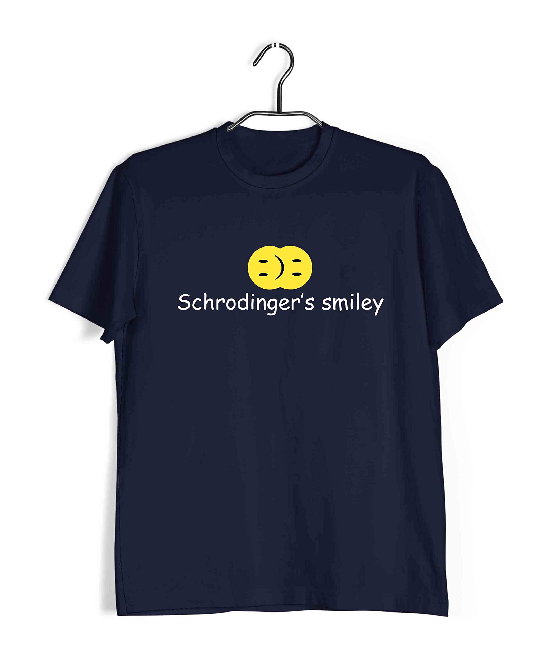 AaramkhorPhysics T-Shirt for Men | Schrodinger's Smiley | Geeky Nerd | Regular Fit for Men Sizes S to 4XL|