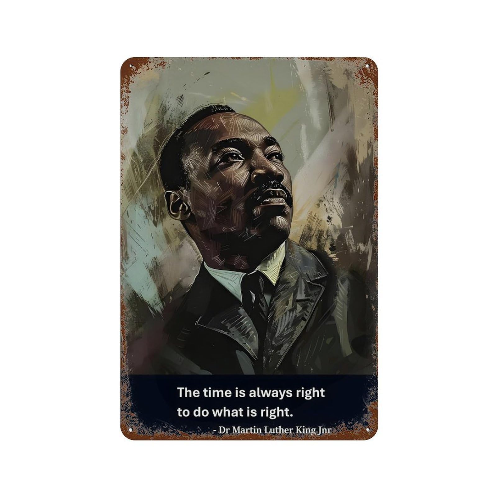 xiaoxiaoshen Minister Martin Luther King Jr. Portrait (2) Wall Decor Art Metal Tin Poster Modern Home Decor Art Home Bar Shop Decorations Vintage Sign 30x20cm