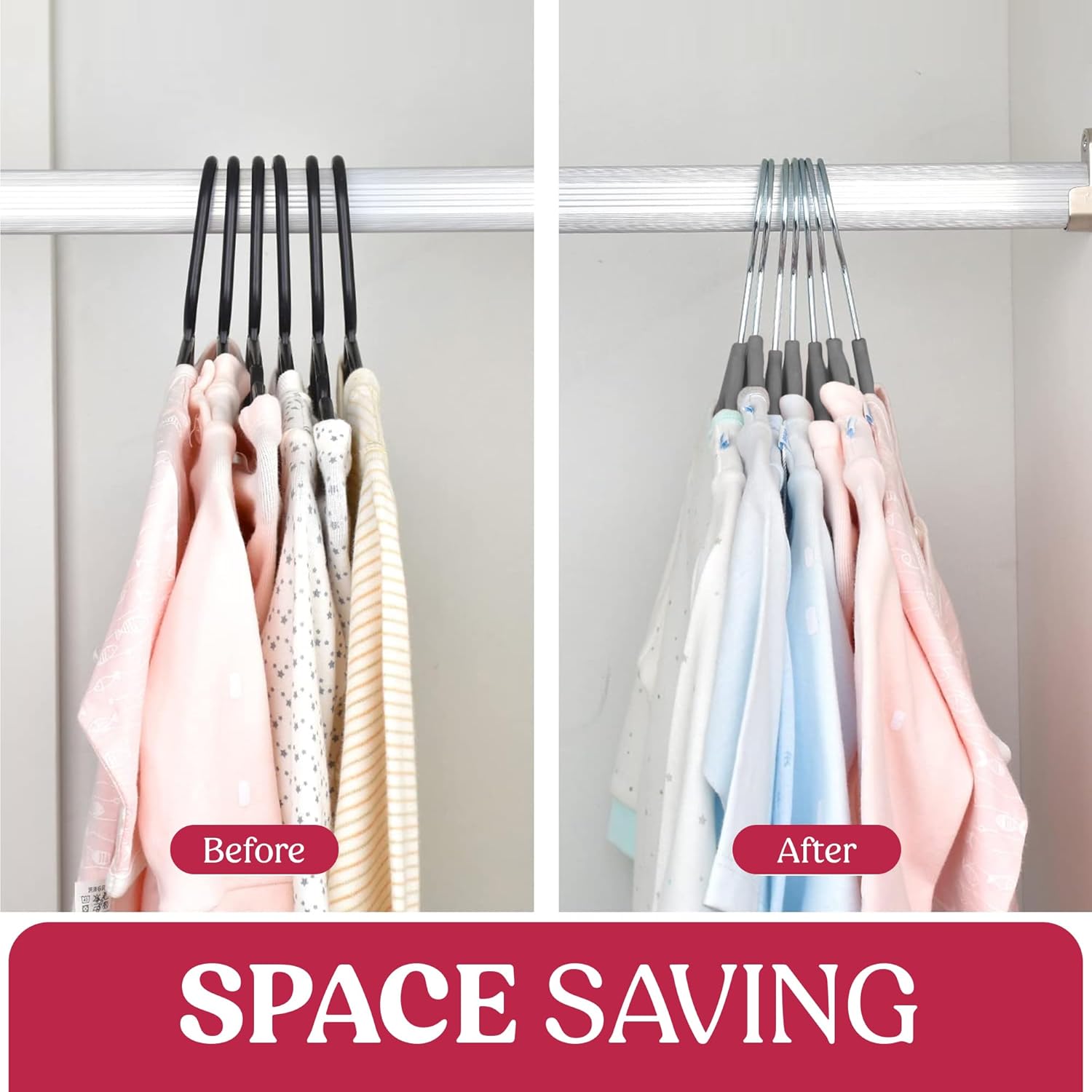 LDC Grey Velvet Hangers 100 Pack - Premium Non-Slip Clothes Coat Pants Felt Hanger for Closet - Heavy Duty Space Saving 360° Swivel Hook Hangars – Grey
