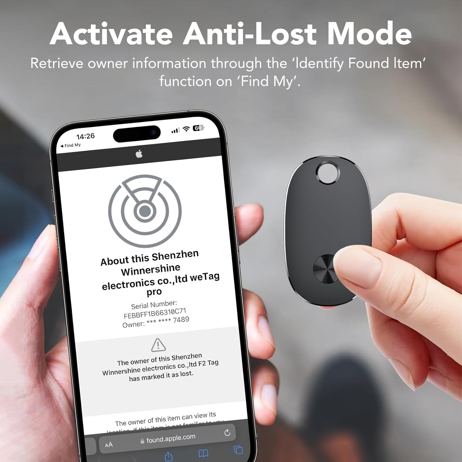 Tracker Bluetooth EMEBAY - Localizzatore Per Chiavi, Portafogli, Animali, Con App IOS/Android