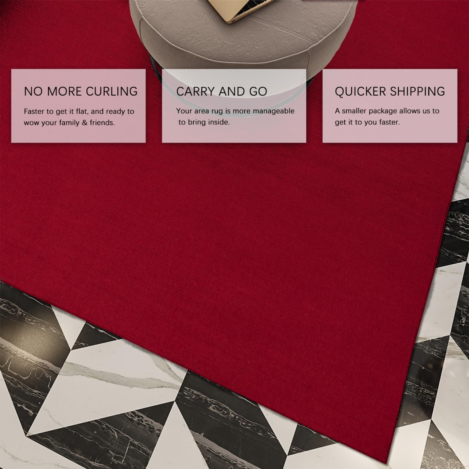Alfombras de área navideña para Pasillo Alfombra de Cocina Antideslizante Alfombras de Piso Suave de Navidad roja para Entrada Dormitorio Chimenea Decoración de casa de Campo 180x300cm
