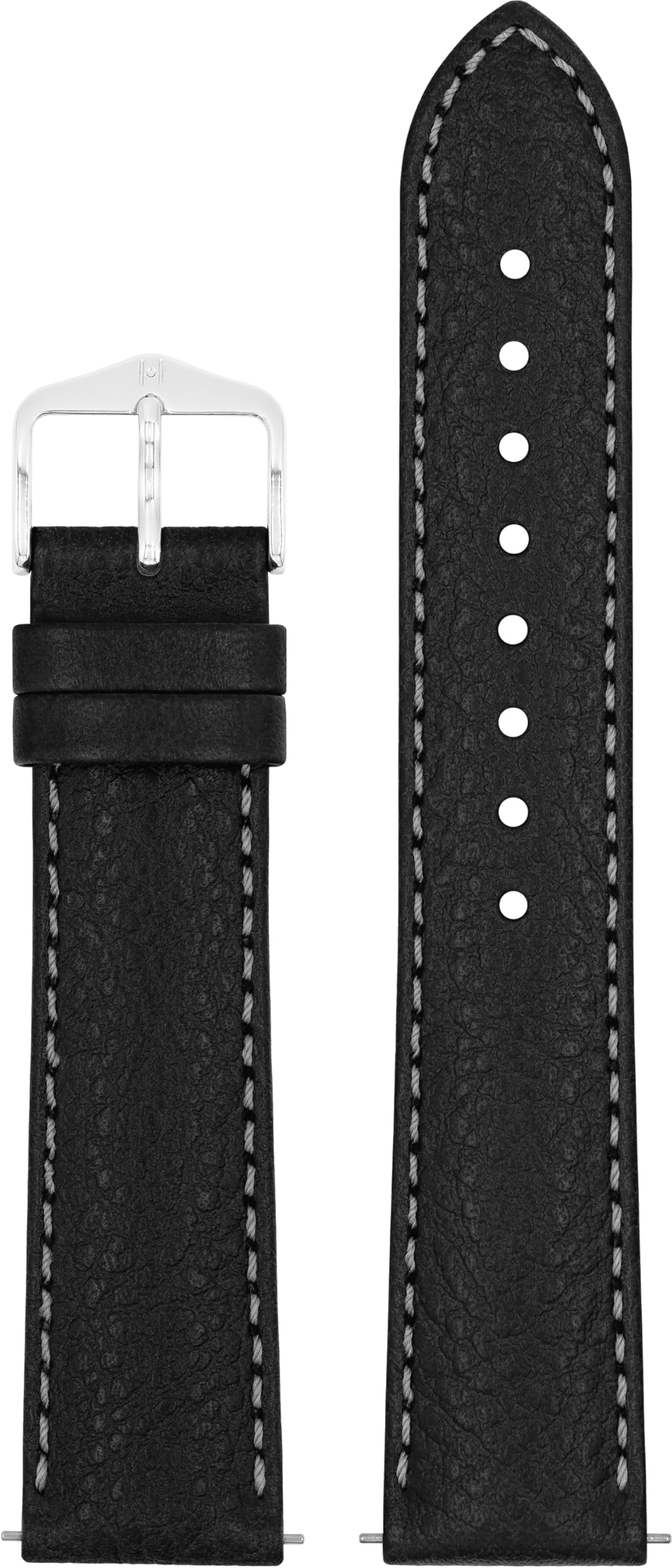 HIRSCH Uhren-Armband Forest - Uhrband aus naturbelassenem Büffelleder - Uhrenband mit natürlicher Färbung