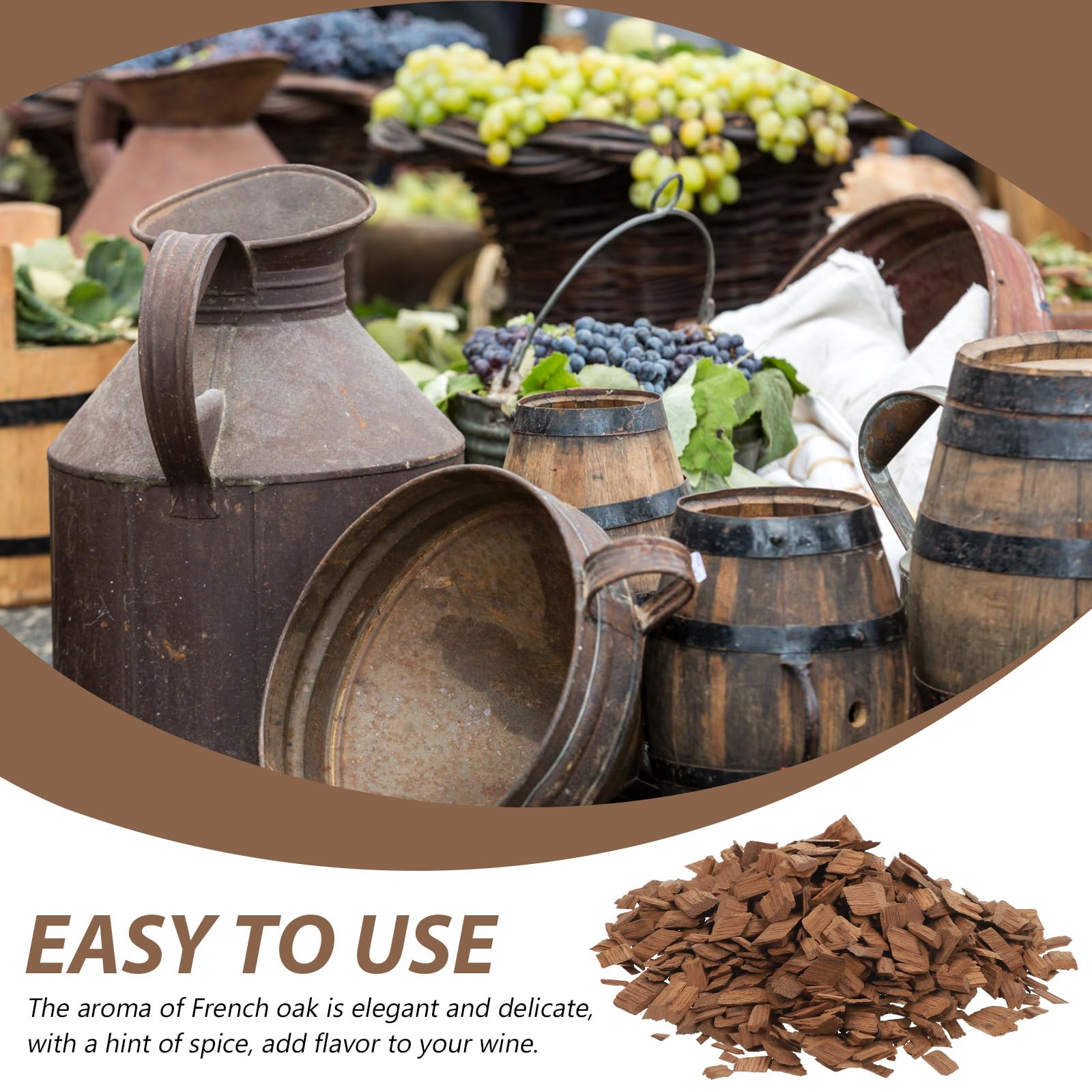 PRETYZOOM - 100g Trucioli di Quercia Francese per Vino Rosso e Whisky, Trucioli di Rovere per Fermentazione, Tostatura Media