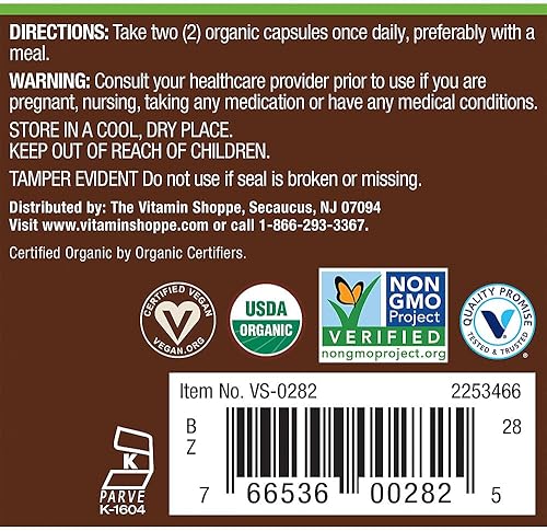 Miniatura 4 de Apoyo orgánico para el estrés - Fórmula herbaria con hongos orgánicos (60 cápsulas)