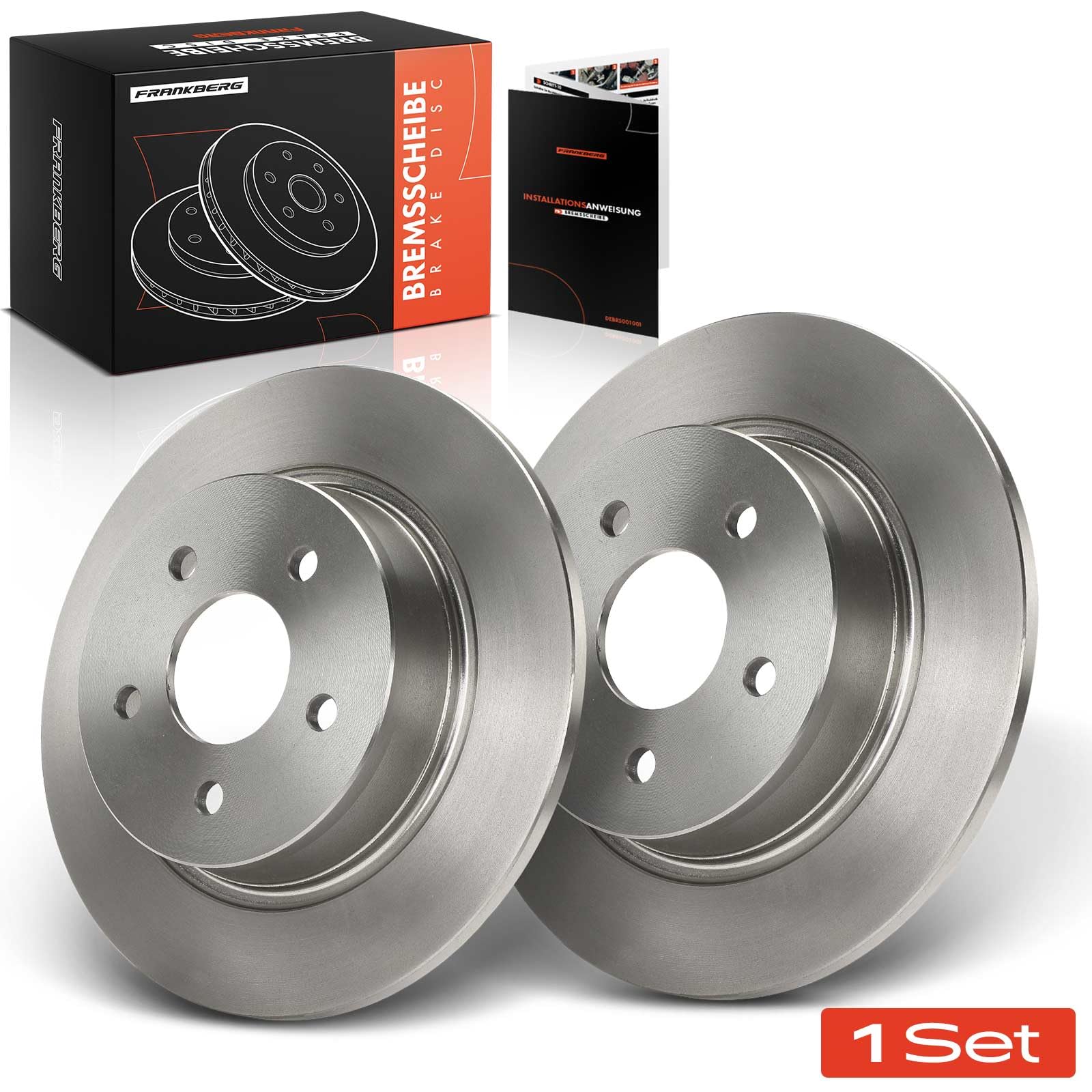 Frankberg 2 dischi freno posteriori pieni ⌀280mm 1829615 | Compatibile con: Grand C-Max DXA/CB7 DXA/CEU, C-Max II DXA/CB7 DXA/CEU, Transit Connect MPV, C-Max II Van