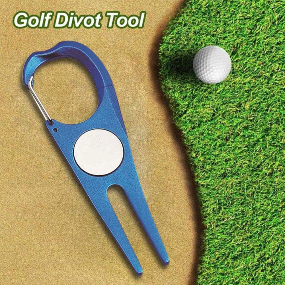 Stainless Steel Golf Green Repair Divot Tool Pitch Fork