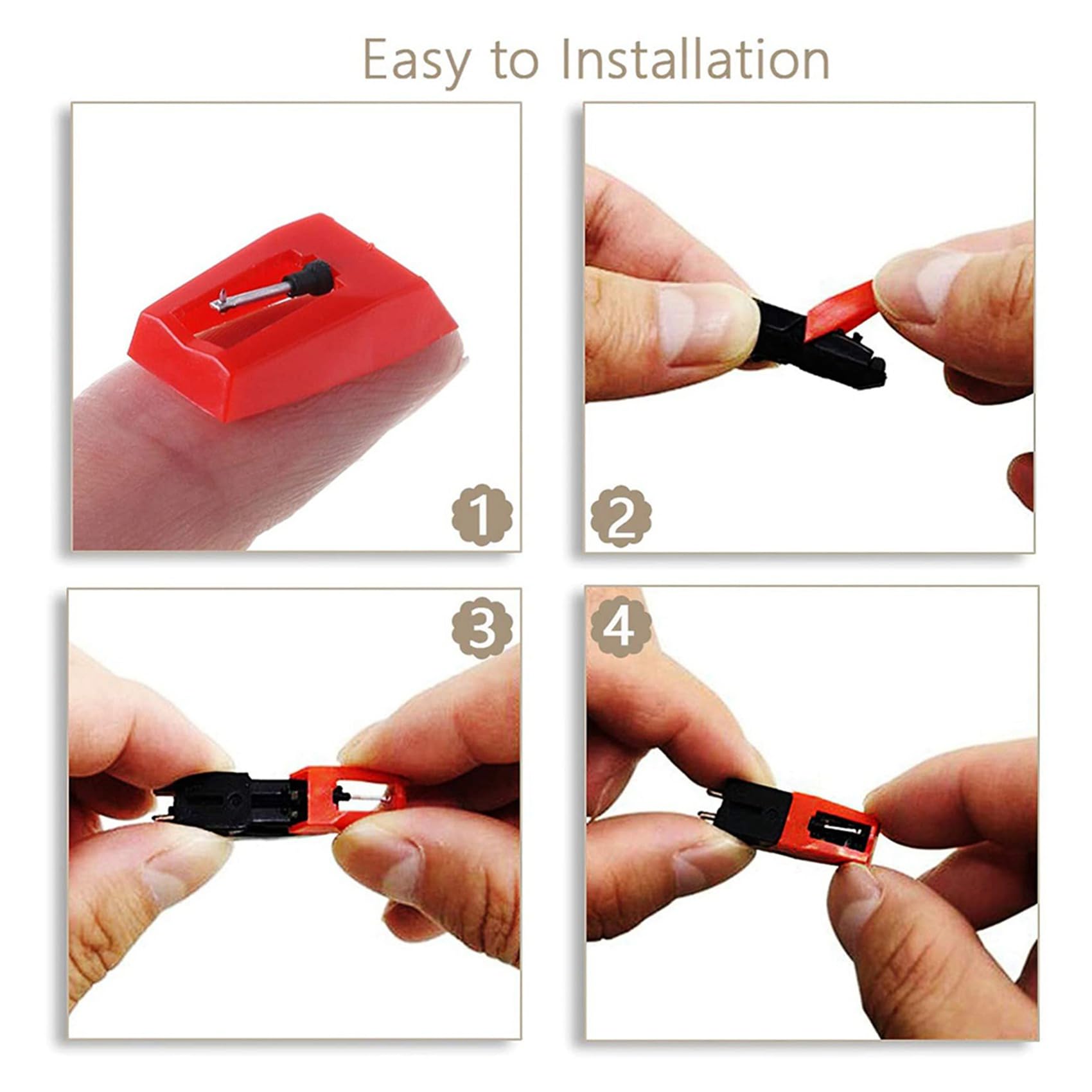 Bloepum Record Player Needles Replacement, 10 Pack Turntable Replacement Needle for Vinyl Record Player LP Phonograph,