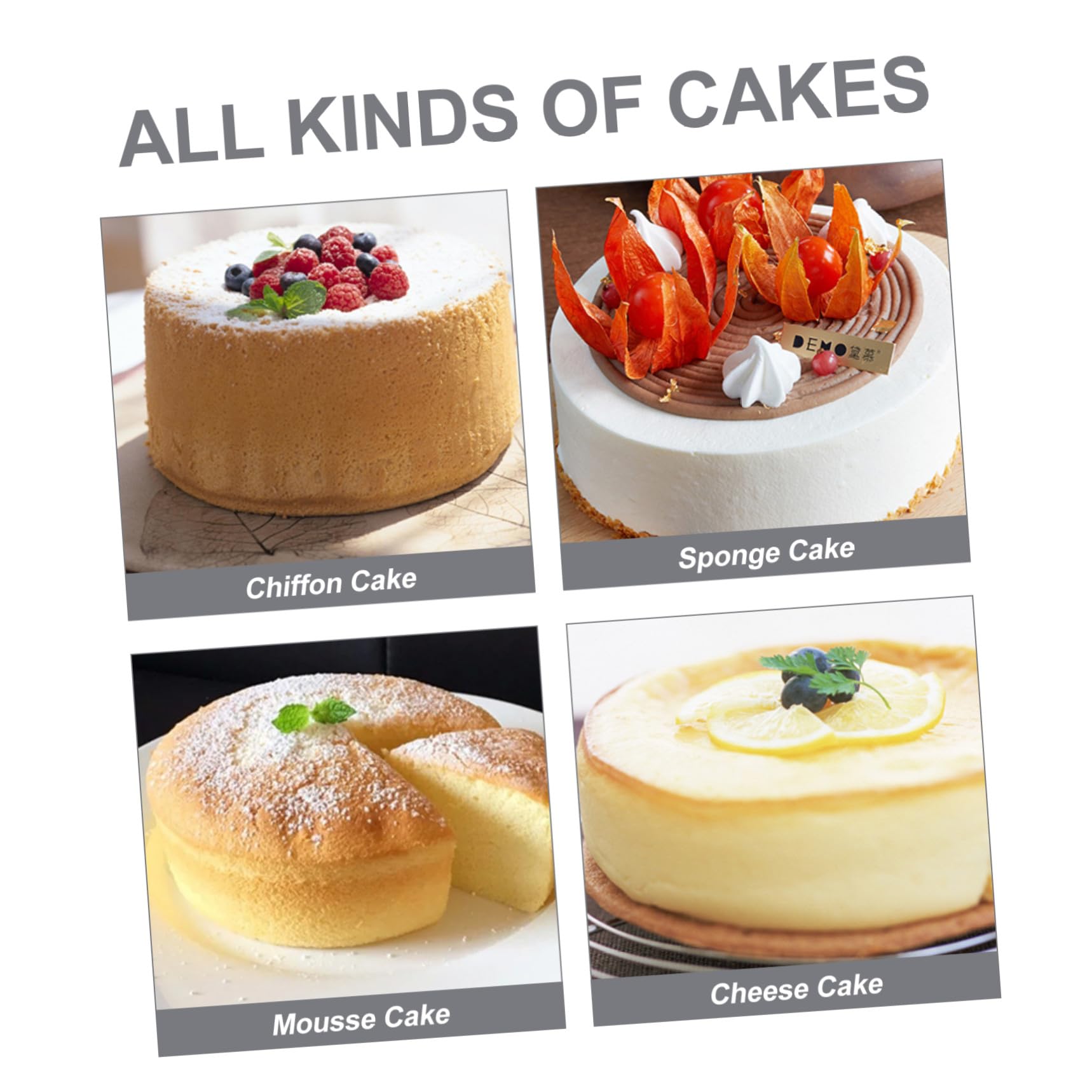 Abaodam 3pièces Moule à Gâteau Élevé Inoxydable Résistant Et Antiadhésif Pour Desserts Maison Pour Célébrations Et Repas Famille