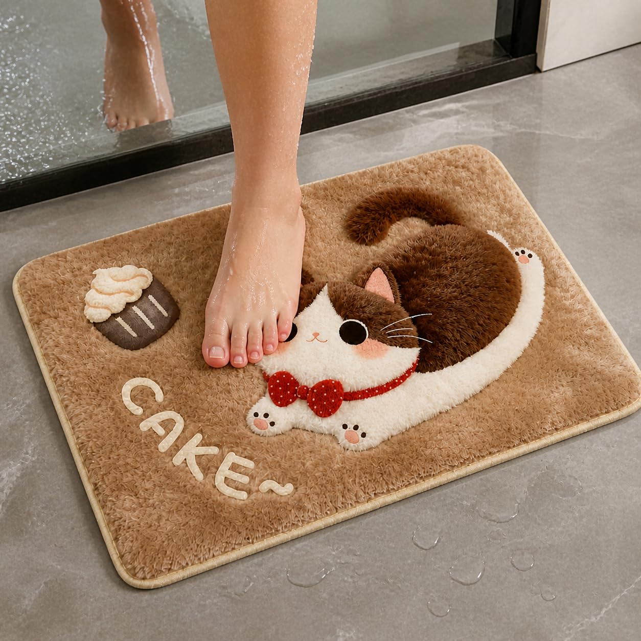 Tapis Bain Absorbant Antidérapant, 60x90cm