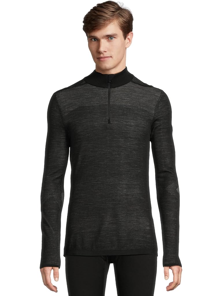Black Smartwool Intraknit Thermal Merino Base Layer 1/4 Zip