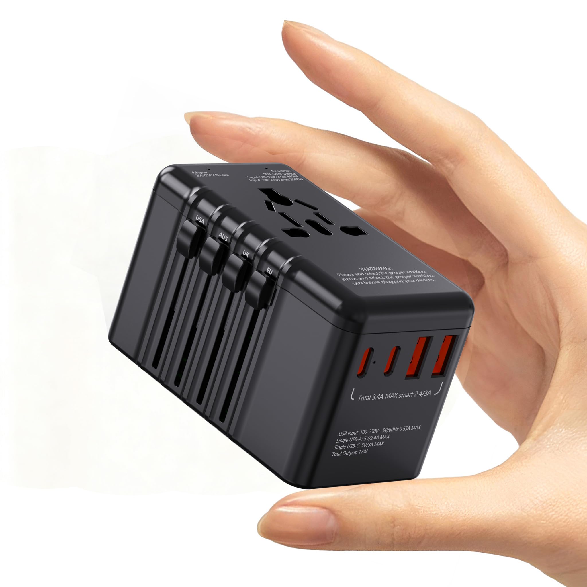 Amazon.co.jp: X-STAR アップグレード 5in1超小型 220Vから100V 変圧器