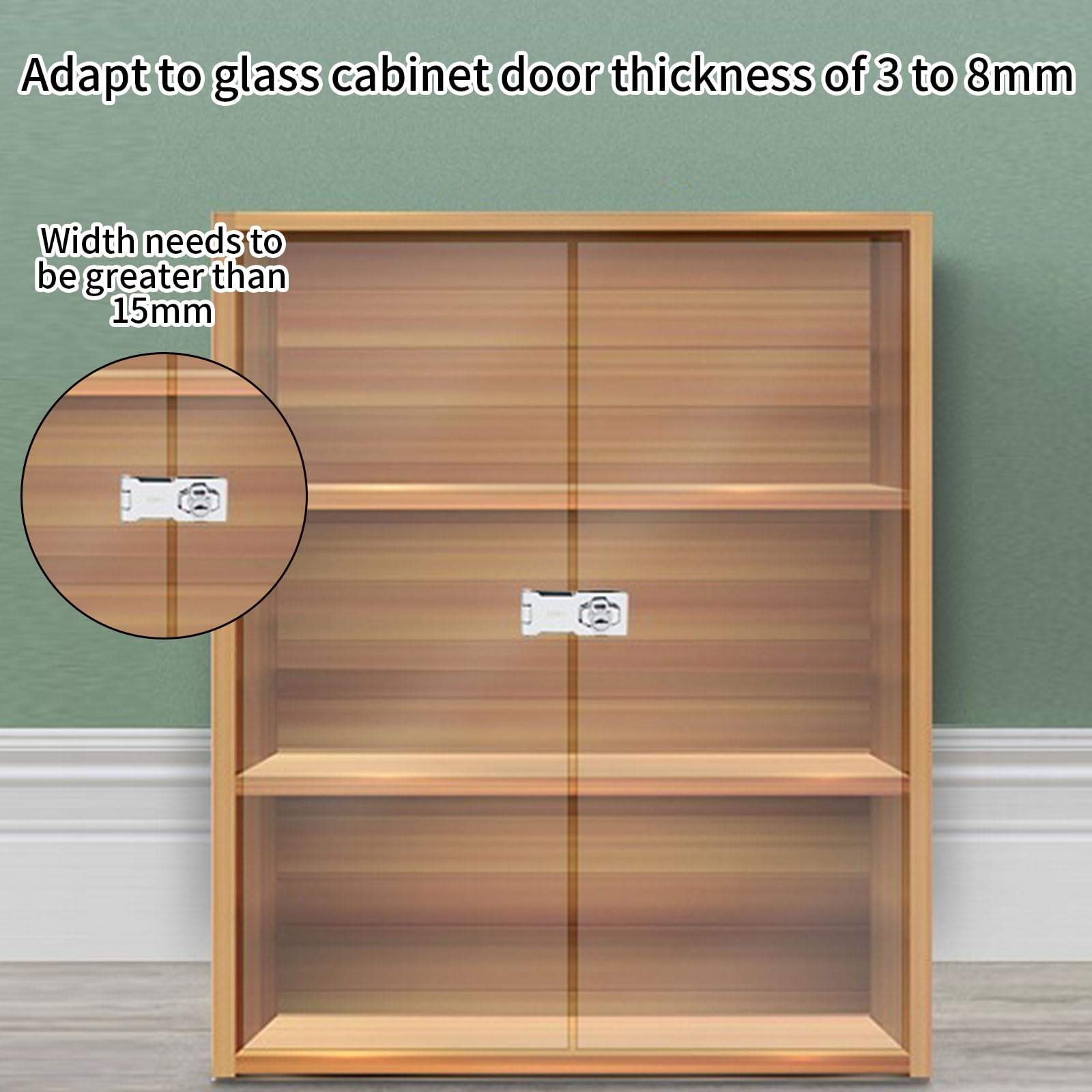 Amazon.co.jp: INCREWAY 鍵付きガラスキャビネットロックガラス