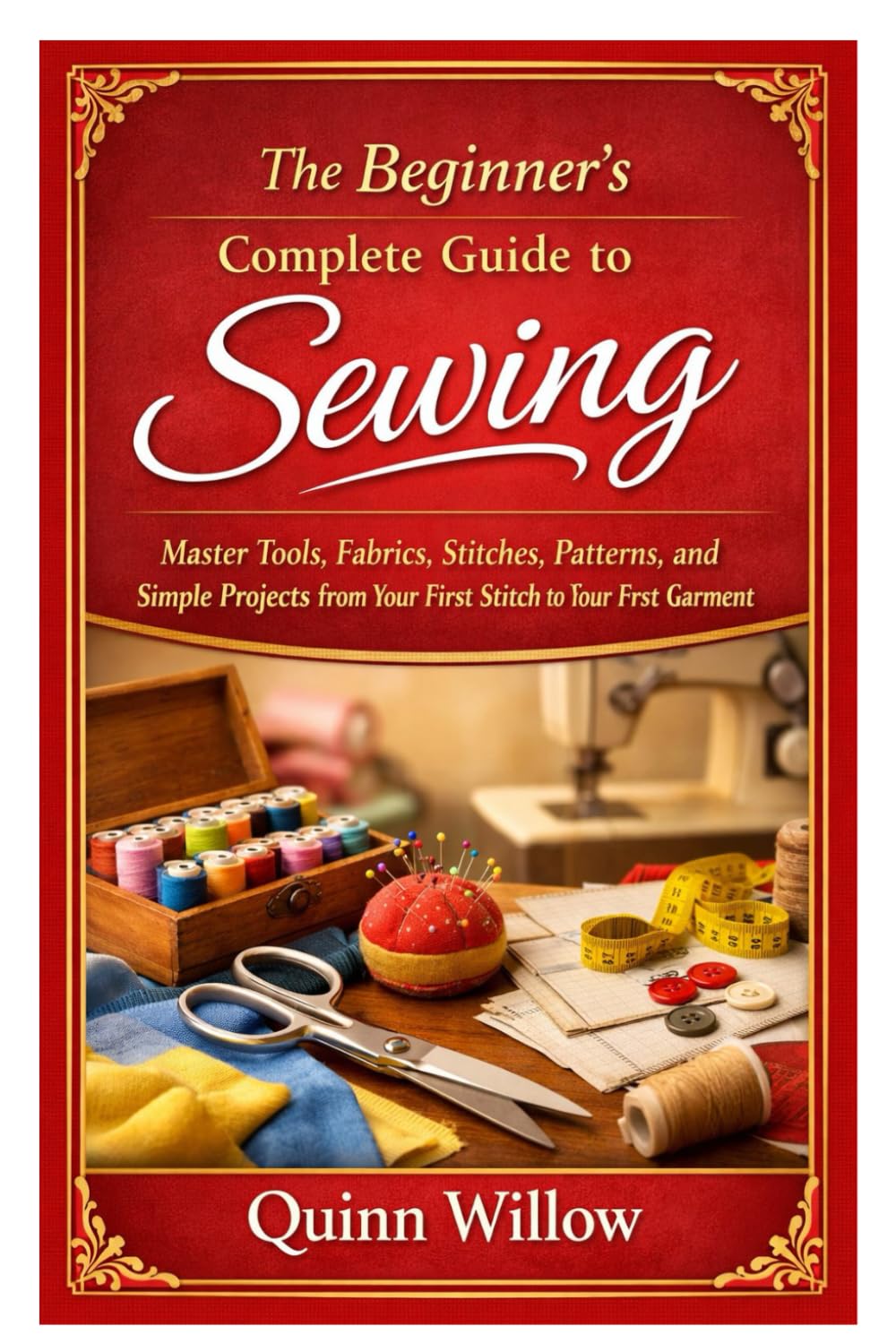 The Beginner’s Complete Guide to Sewing: Master Tools, Fabrics, Stitches, Patterns, and Simple Projects from Your First Stitch to Your First Garment