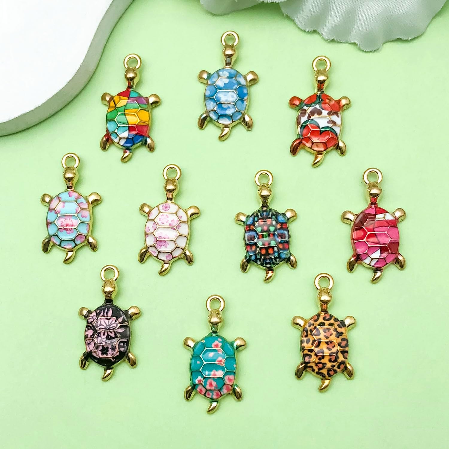 WOCRAFT 30pcs Enamel Sea Ocean Life Turtle Charms for Jewelry Making Bulk Summer Nautical Marine Life Charms Necklace Earrings Bracelet Making DIY Craft (SN943) - Image 2