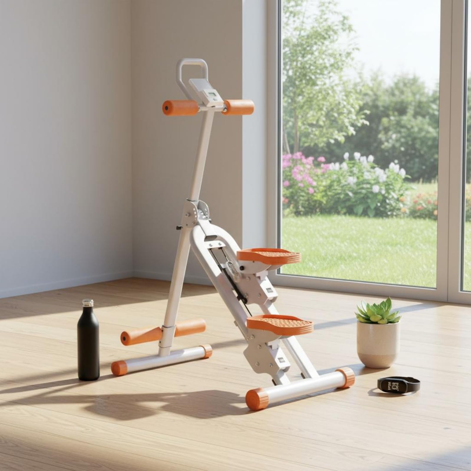 harayaa Stepper Pieghevole Attrezzo Fitness Climber Cardio Allenamento Gambe Verticale Regolabile 5 Livelli Telaio Rinforzato Compatto Adatto per Casa Palestra in Casa Spazi Condivisi