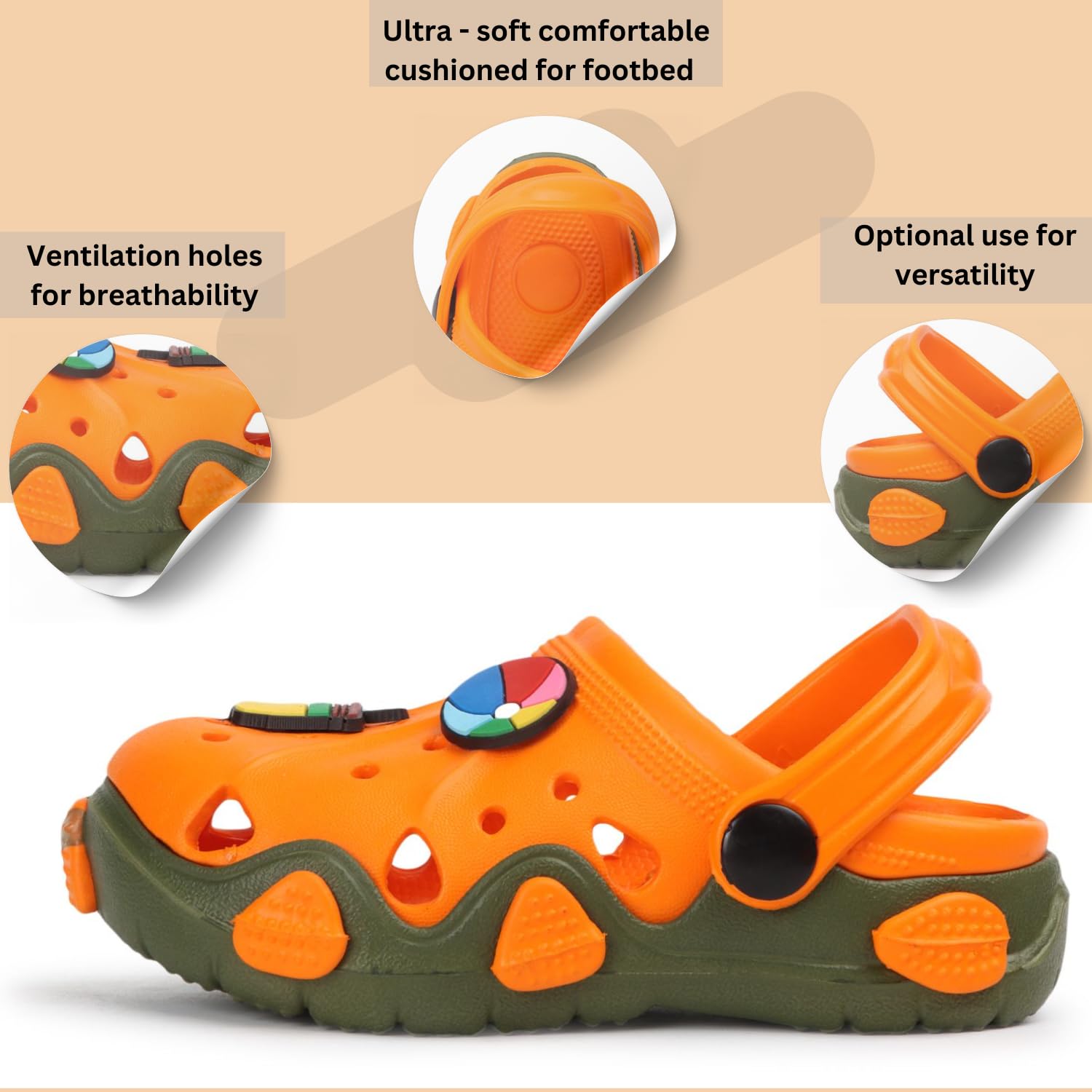 TRASE MG-II Unisex-Child Kids Light Weight Croslite Clogs | Outdoor, Walking, All Day Casual Wear 2 71h33IVemPL. SL1500